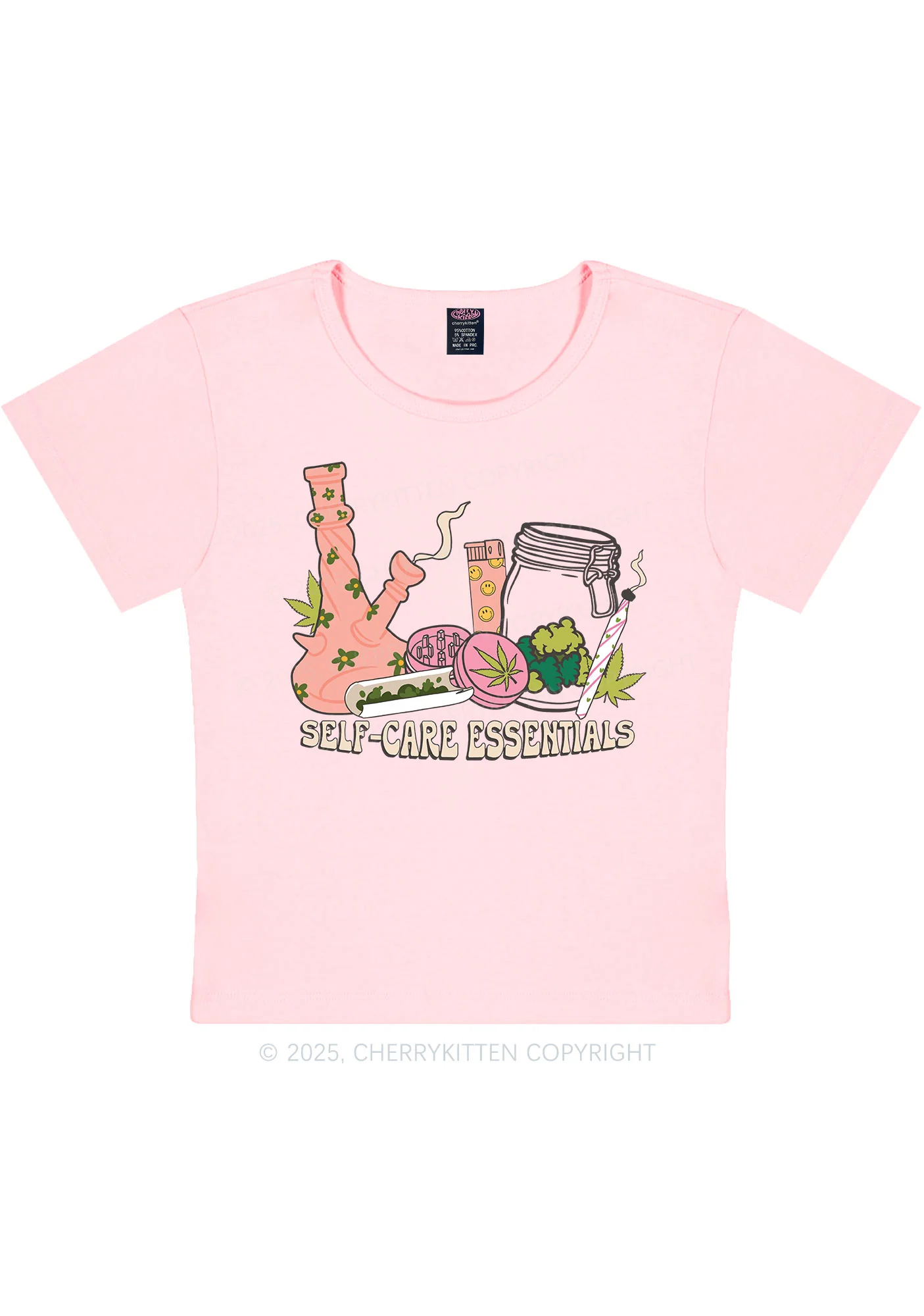 Self-Care Essentials Y2K Baby Tee - Image 9