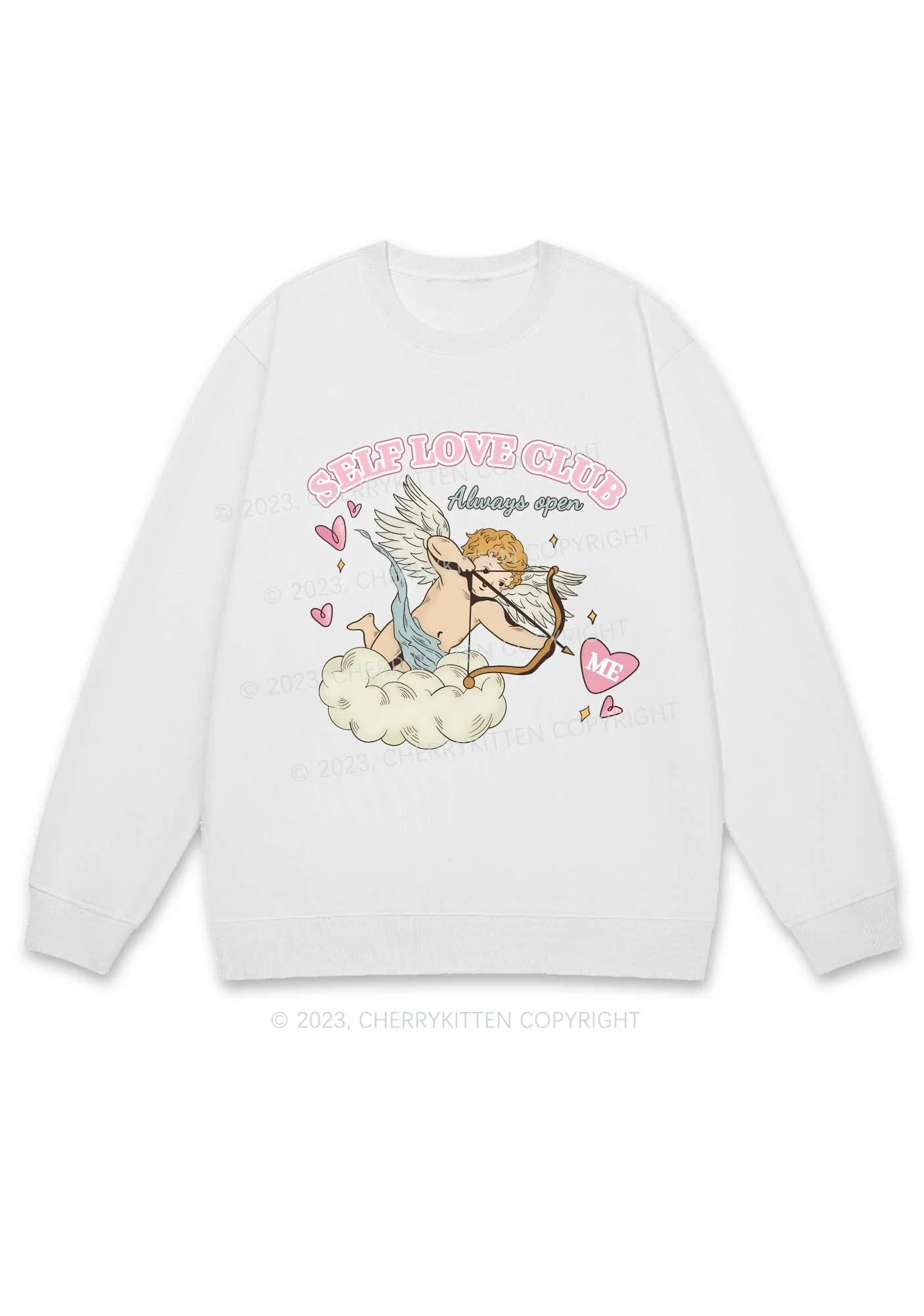 Self Love Club Always Open Y2K Sweatshirt Cherrykitten - Image 3