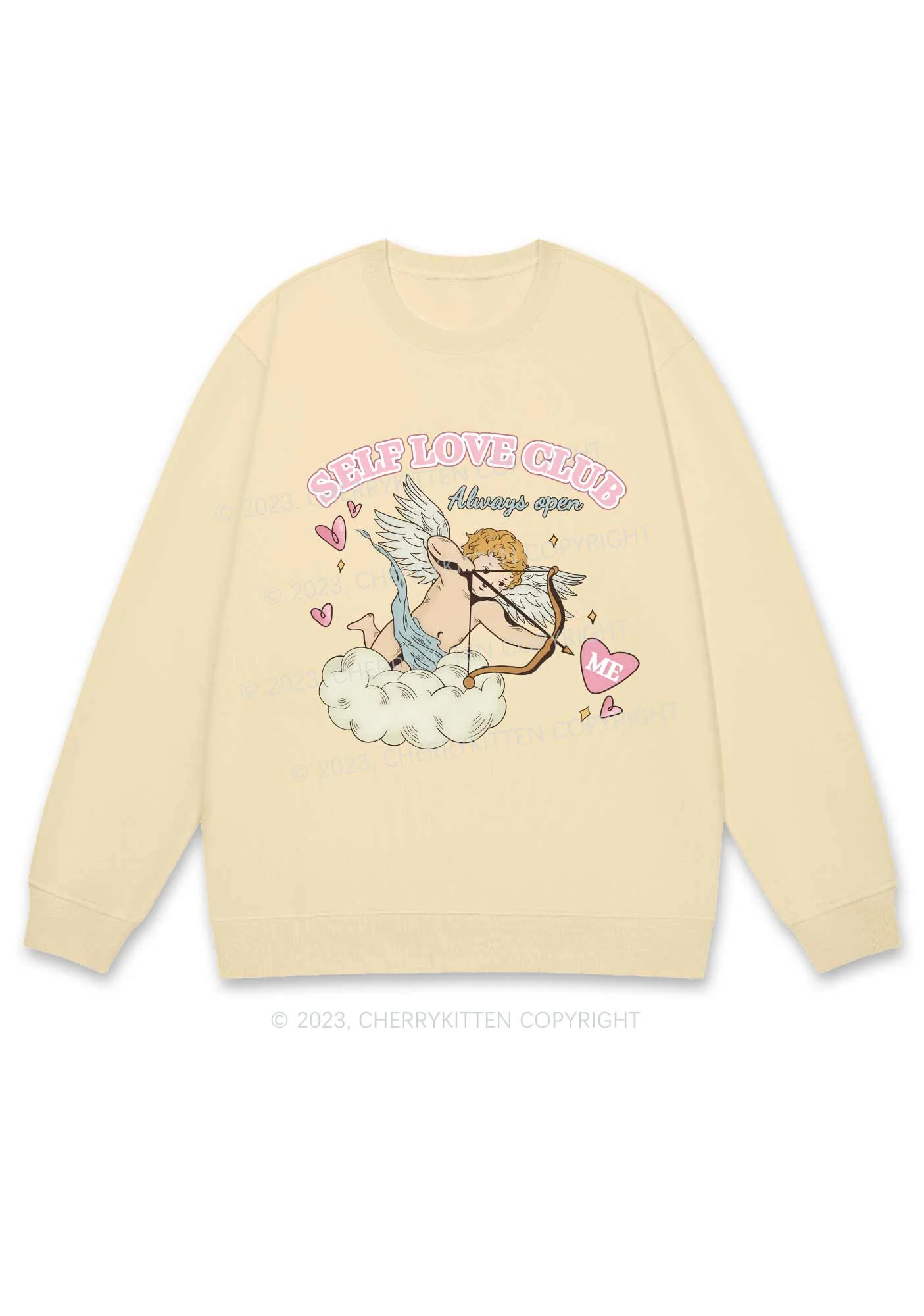 Self Love Club Always Open Y2K Sweatshirt Cherrykitten - Image 4