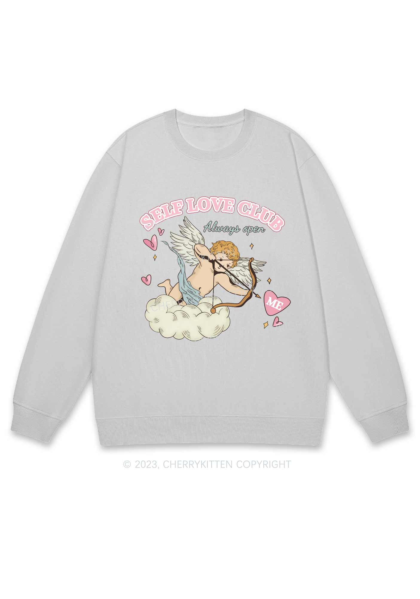 Self Love Club Always Open Y2K Sweatshirt Cherrykitten - Image 5