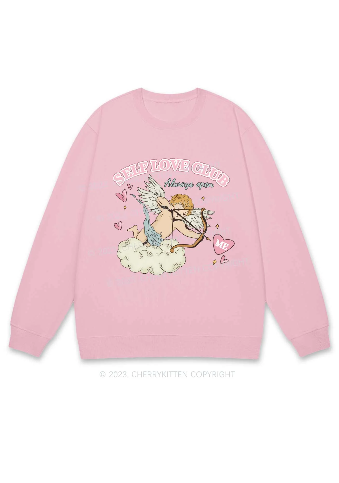 Self Love Club Always Open Y2K Sweatshirt Cherrykitten - Image 6