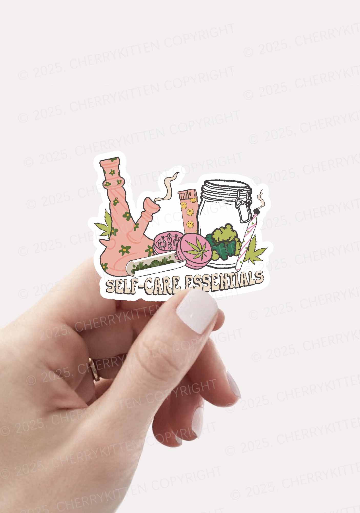 Selfcare Essentials 1Pc Y2K Sticker Cherrykitten - Image 2