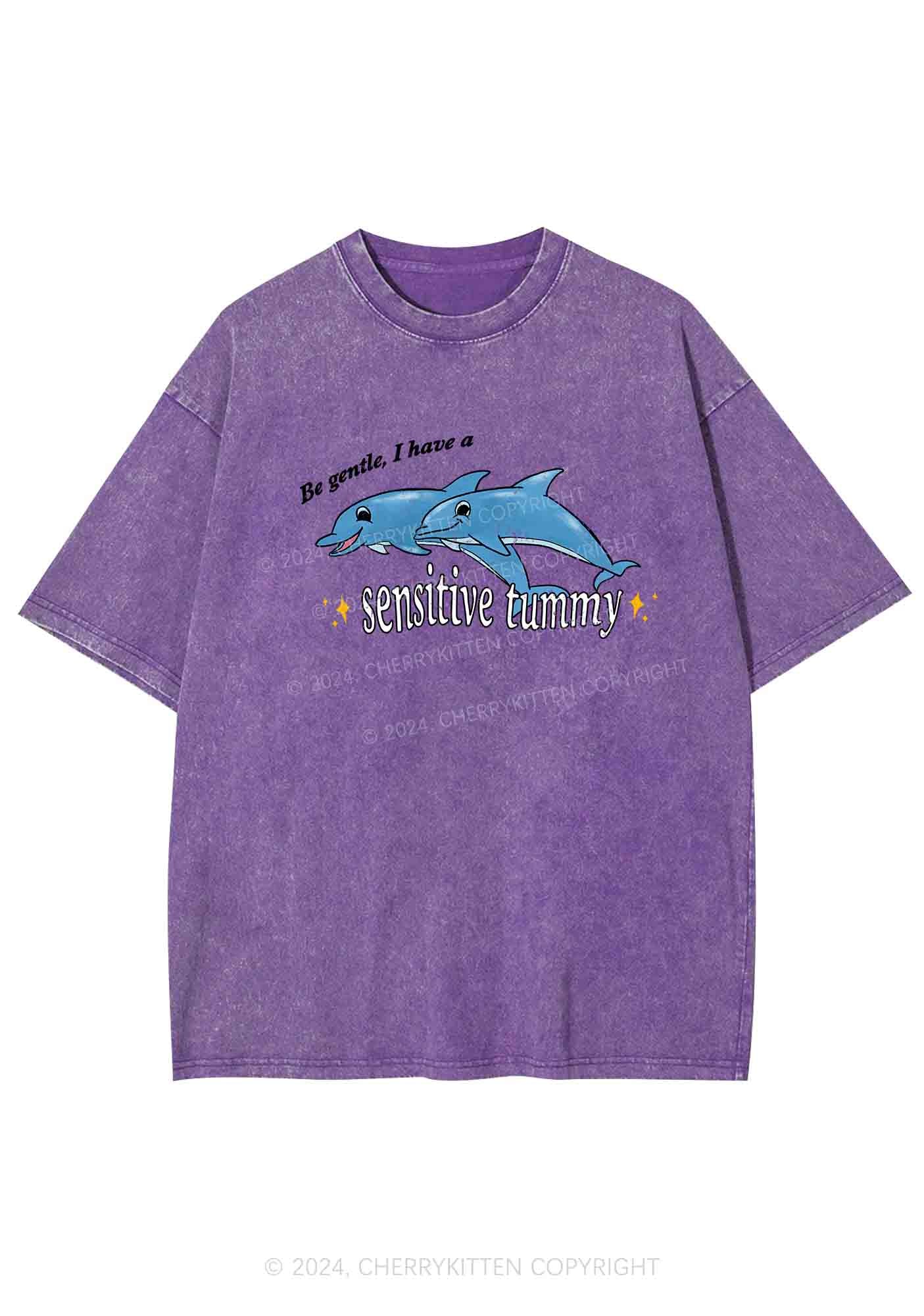 Sensitive Tummy Y2K Washed Tee Cherrykitten - Image 7