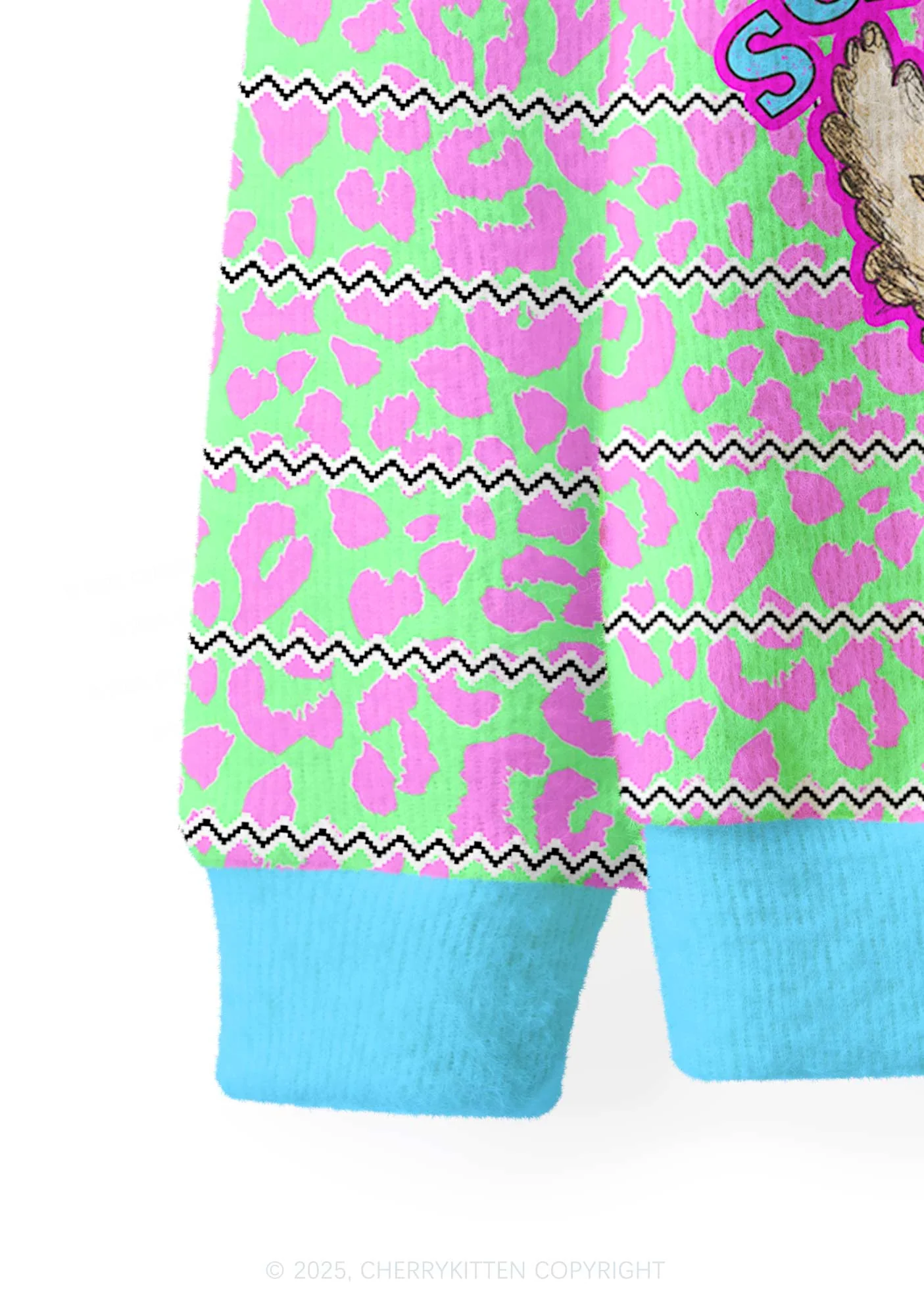 Serious Goose Y2K Christmas Cardigan Knit Sweatshirt Cherrykitten - Image 6
