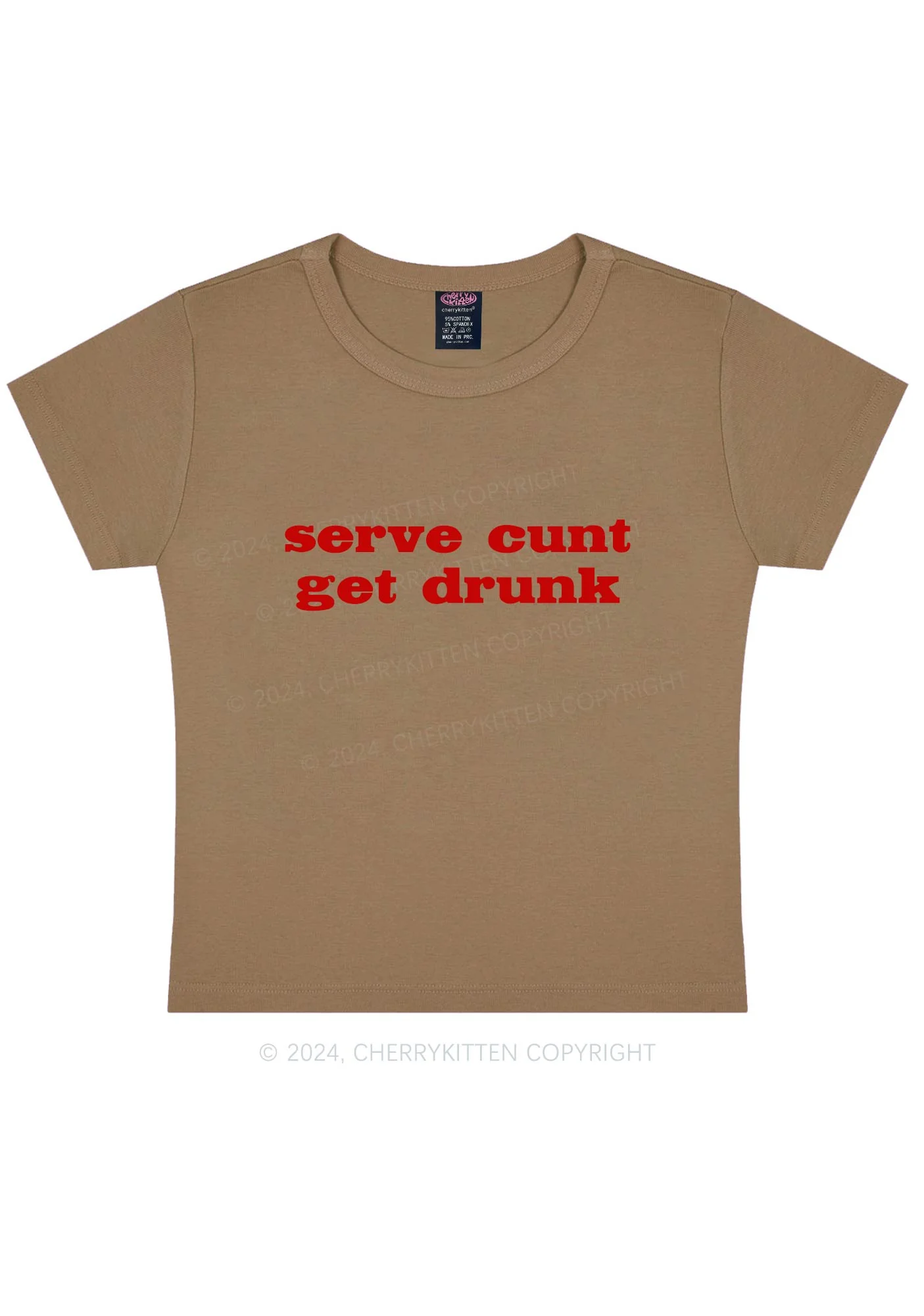 Serve Cxxt Get Drunk Y2K Baby Tee Cherrykitten - Image 10