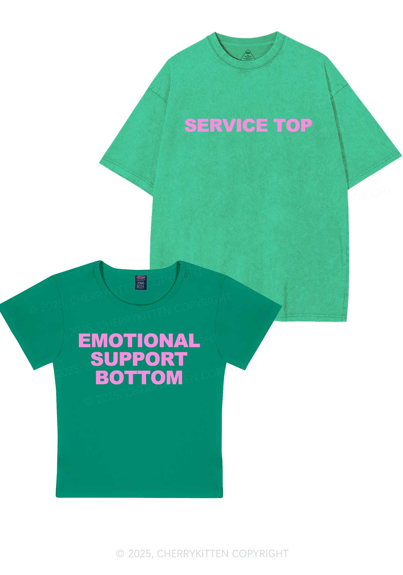 Service Top Y2K Valentine's Day Couple Shirt Cherrykitten - Image 12