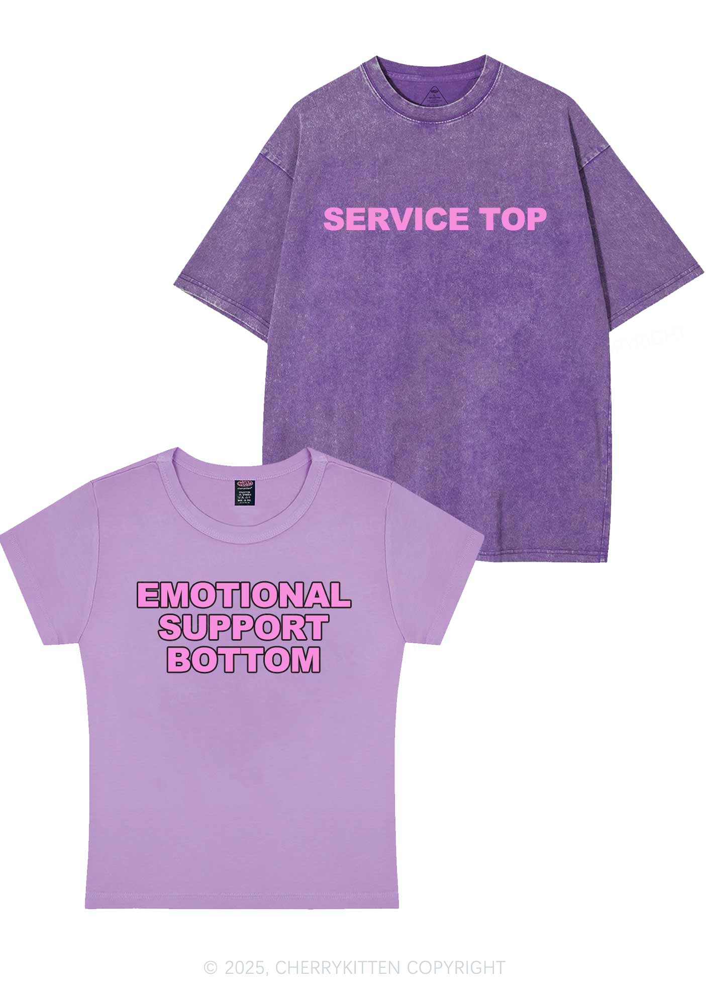 Service Top Y2K Valentine's Day Couple Shirt Cherrykitten - Image 7