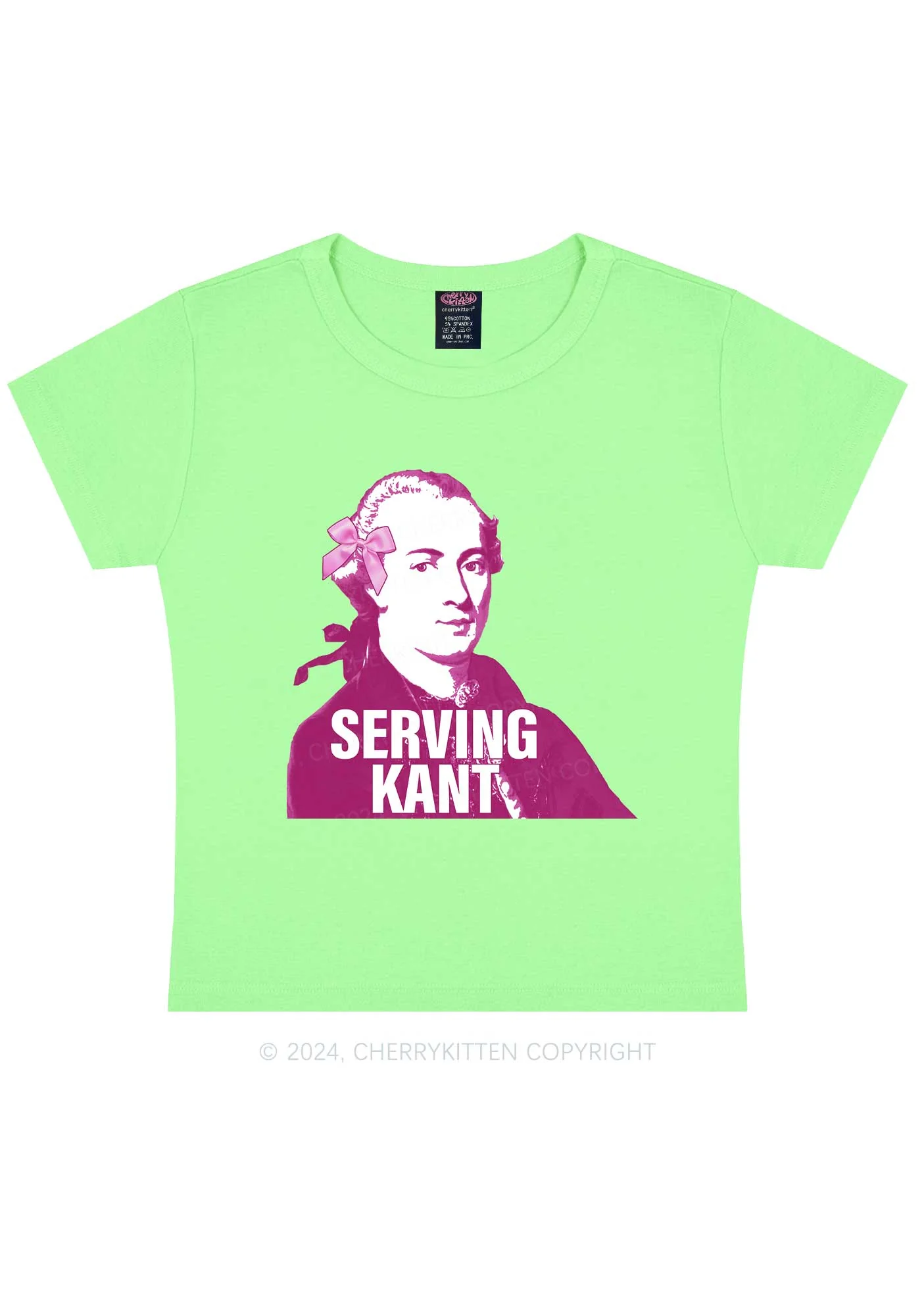 Serving Kant Y2K Baby Tee Cherrykitten - Image 11