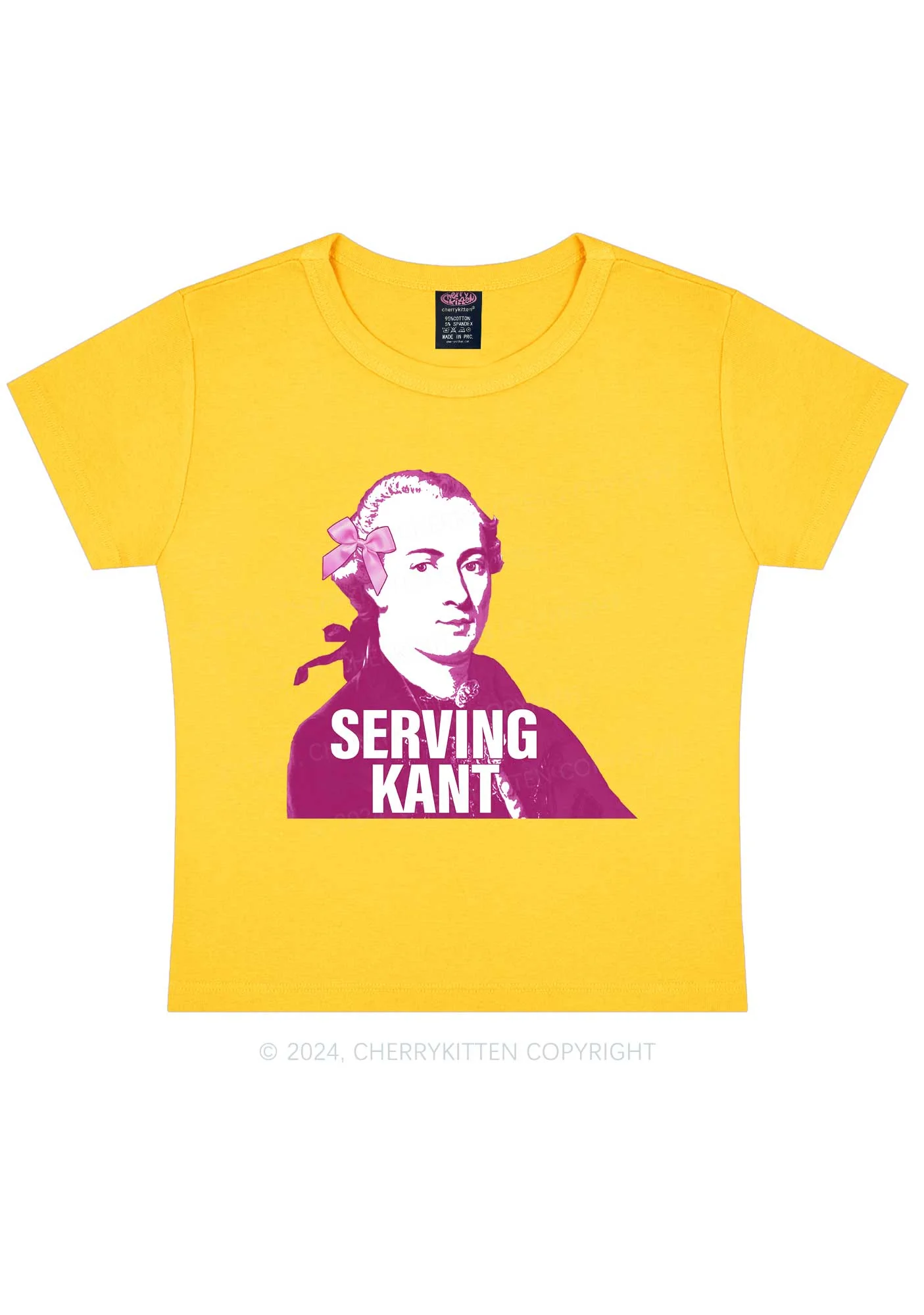 Serving Kant Y2K Baby Tee Cherrykitten - Image 5