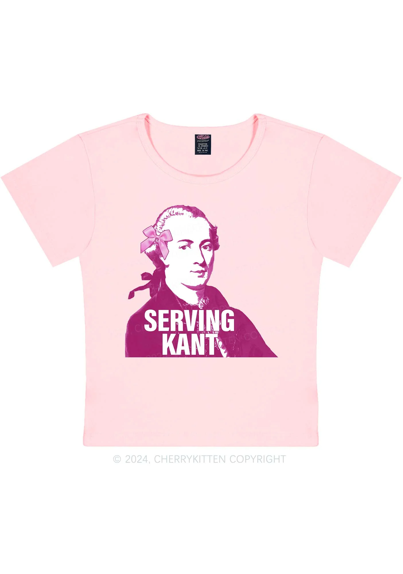 Serving Kant Y2K Baby Tee Cherrykitten - Image 6