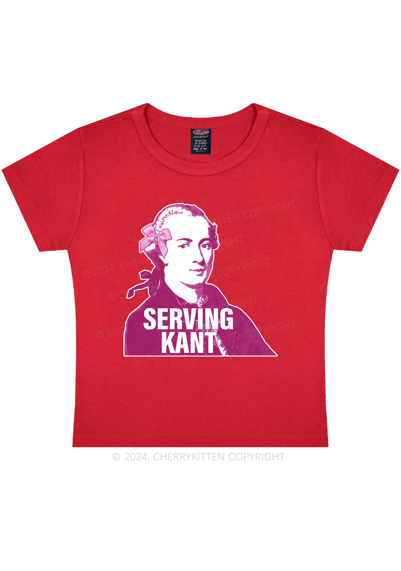 Serving Kant Y2K Baby Tee Cherrykitten - Image 7