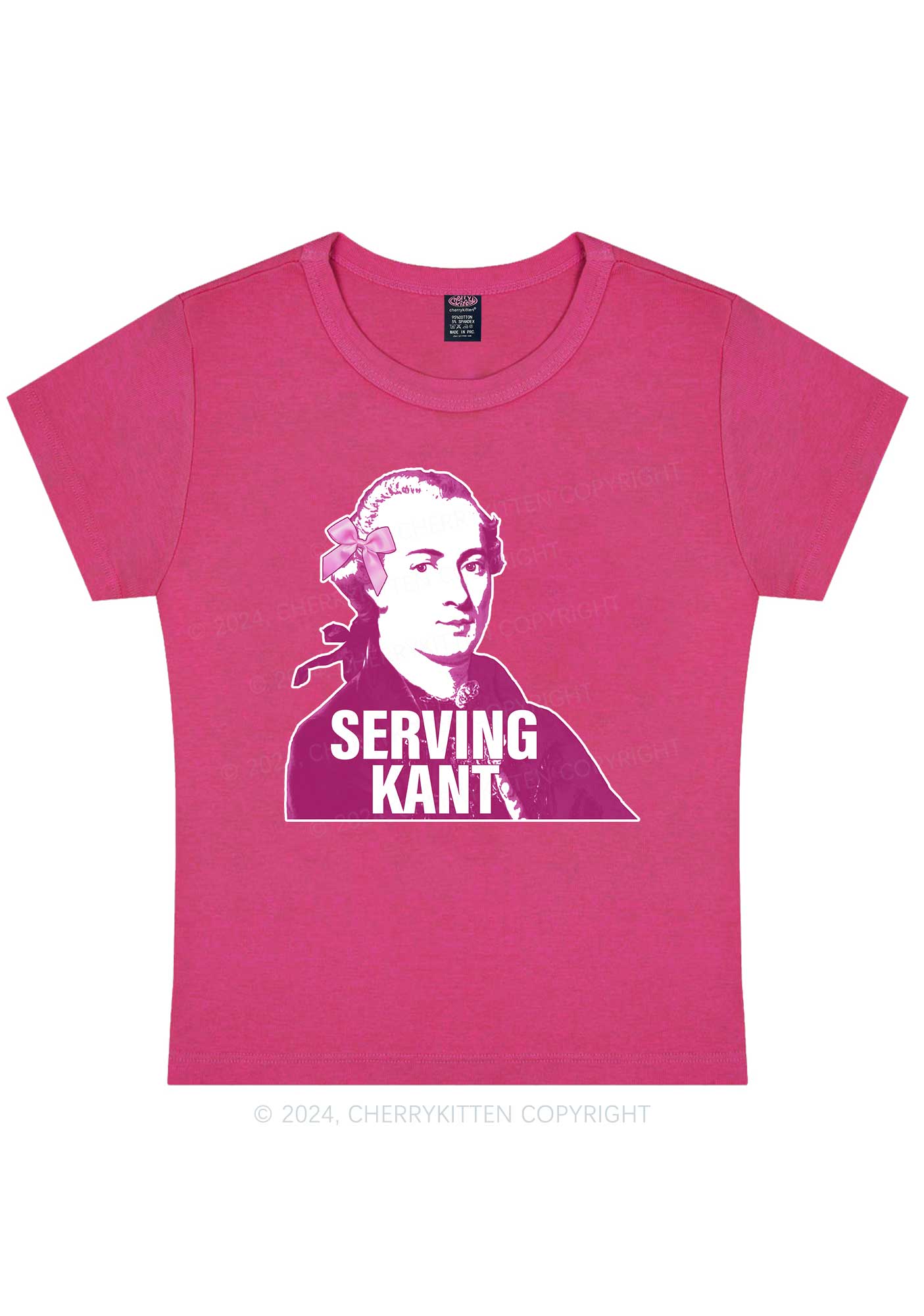 Serving Kant Y2K Baby Tee Cherrykitten - Image 8