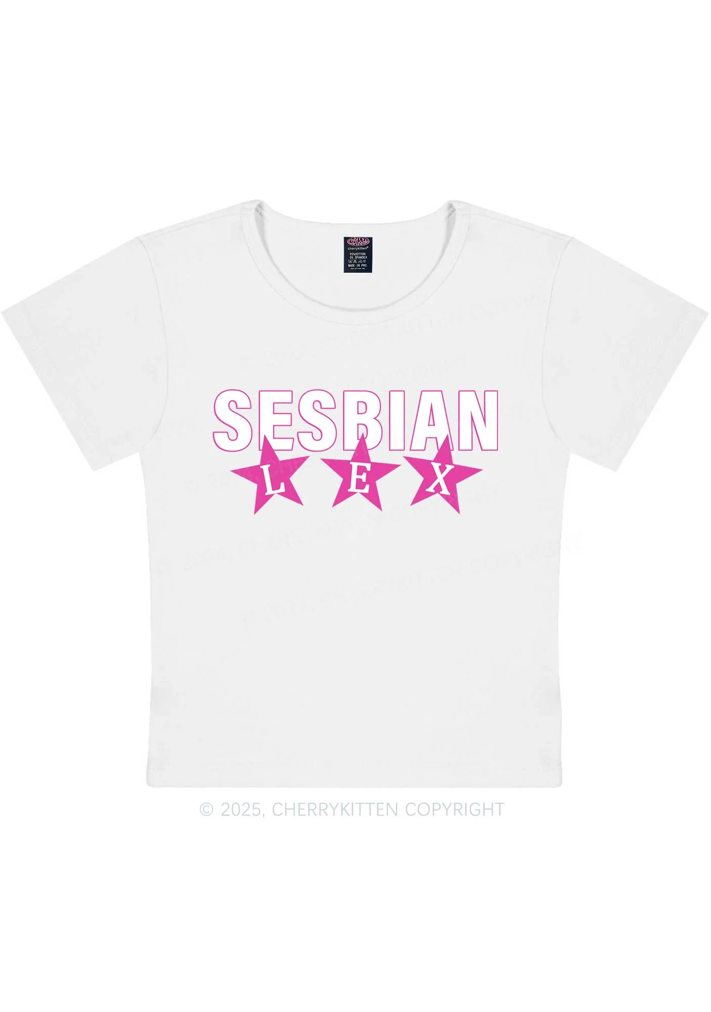Sesbian Lex Y2K Baby Tee Cherrykitten - Image 3