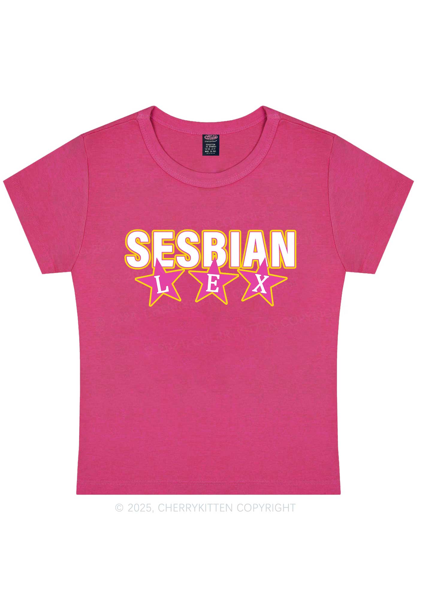 Sesbian Lex Y2K Baby Tee Cherrykitten - Image 5