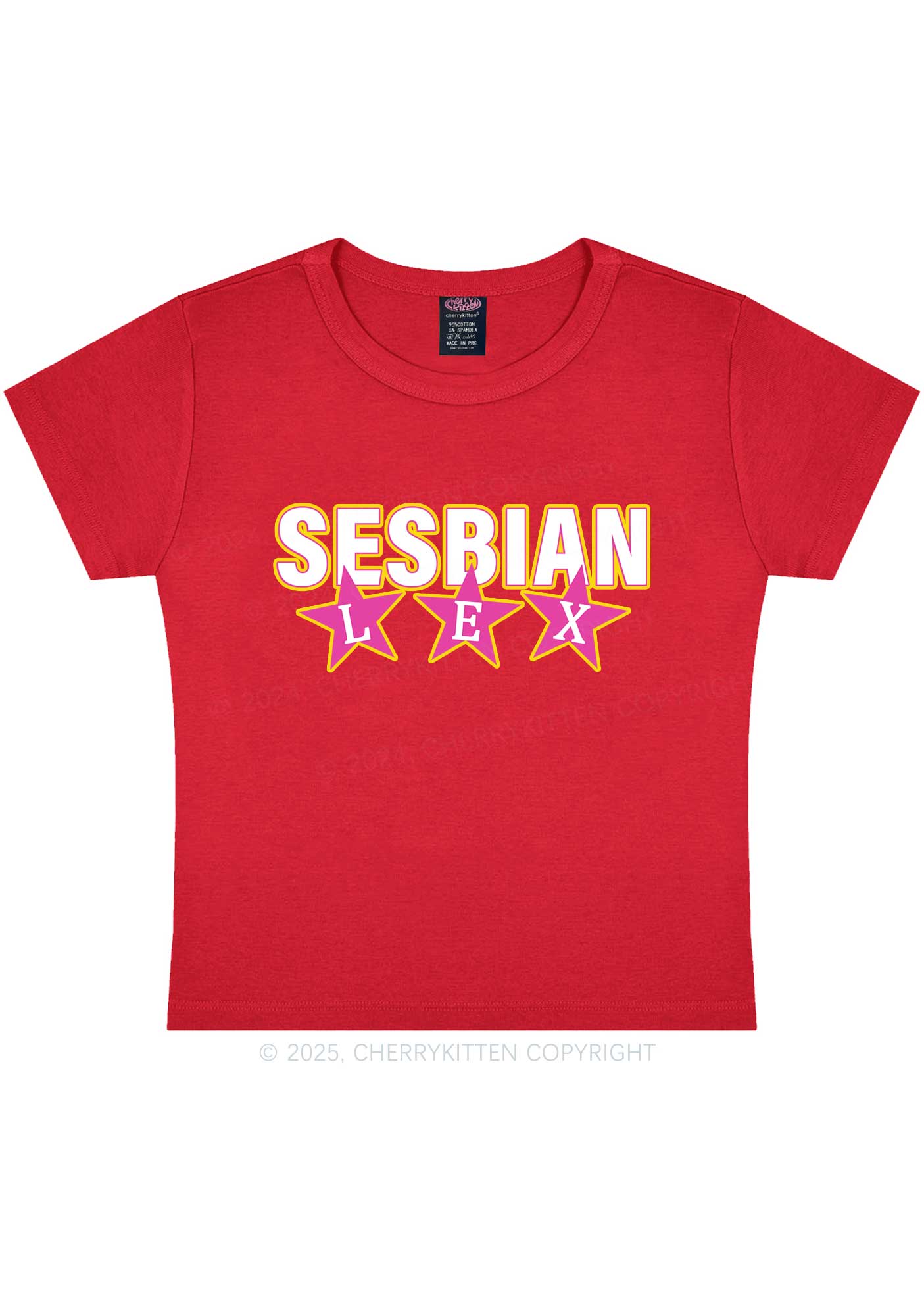Sesbian Lex Y2K Baby Tee Cherrykitten - Image 6