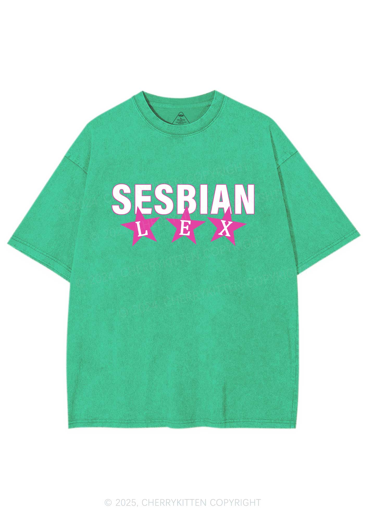 Sesbian Lex Y2K Shirts Washed Tee Cherrykitten - Image 8