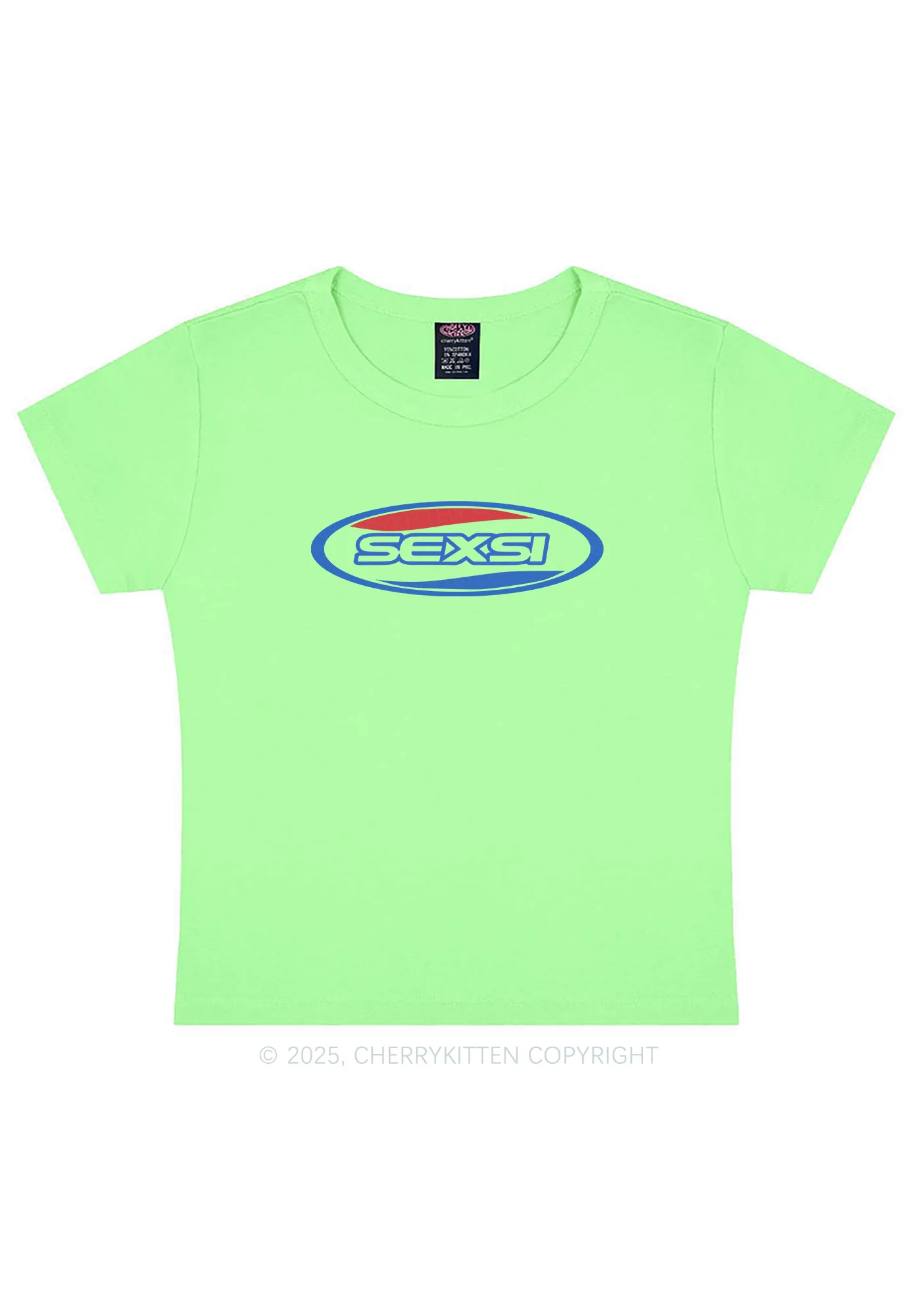 Sexsi Slogan Y2K Baby Tee Cherrykitten - Image 12