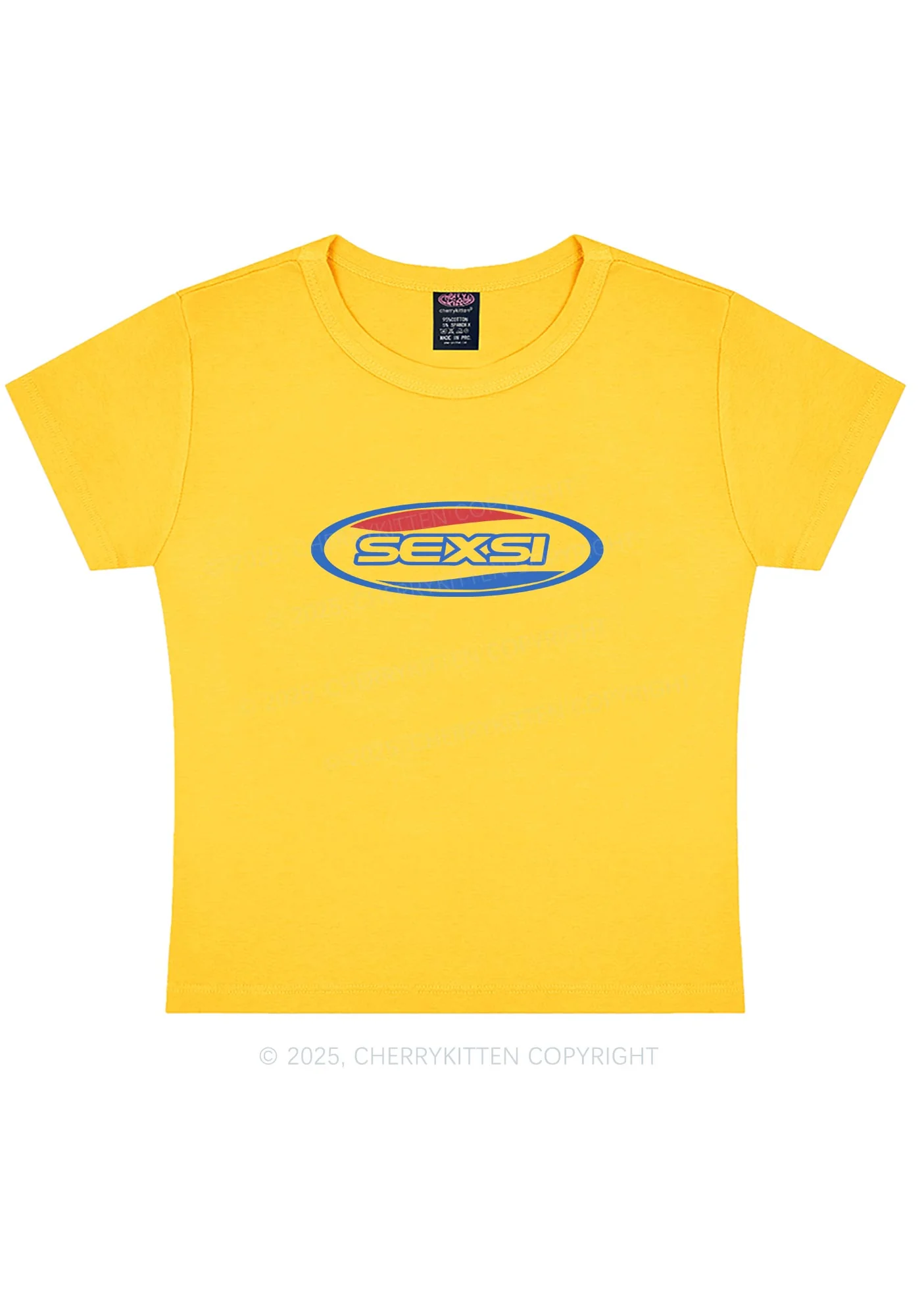 Sexsi Slogan Y2K Baby Tee Cherrykitten - Image 4