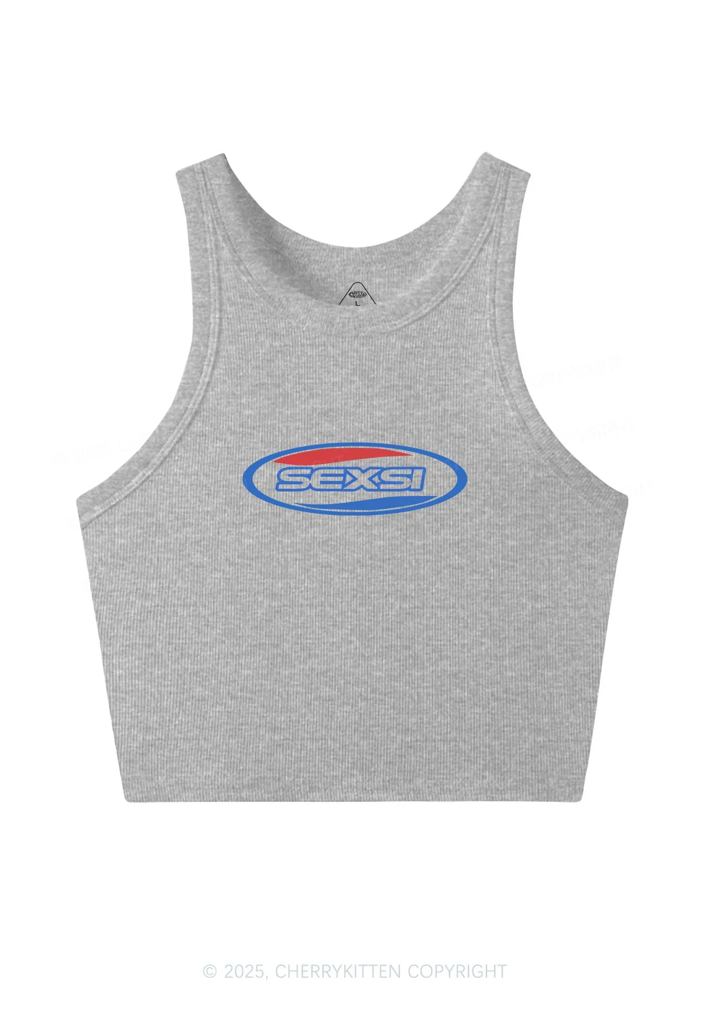 Sexsi Slogan Y2K Crop Tank Top Cherrykitten - Image 3