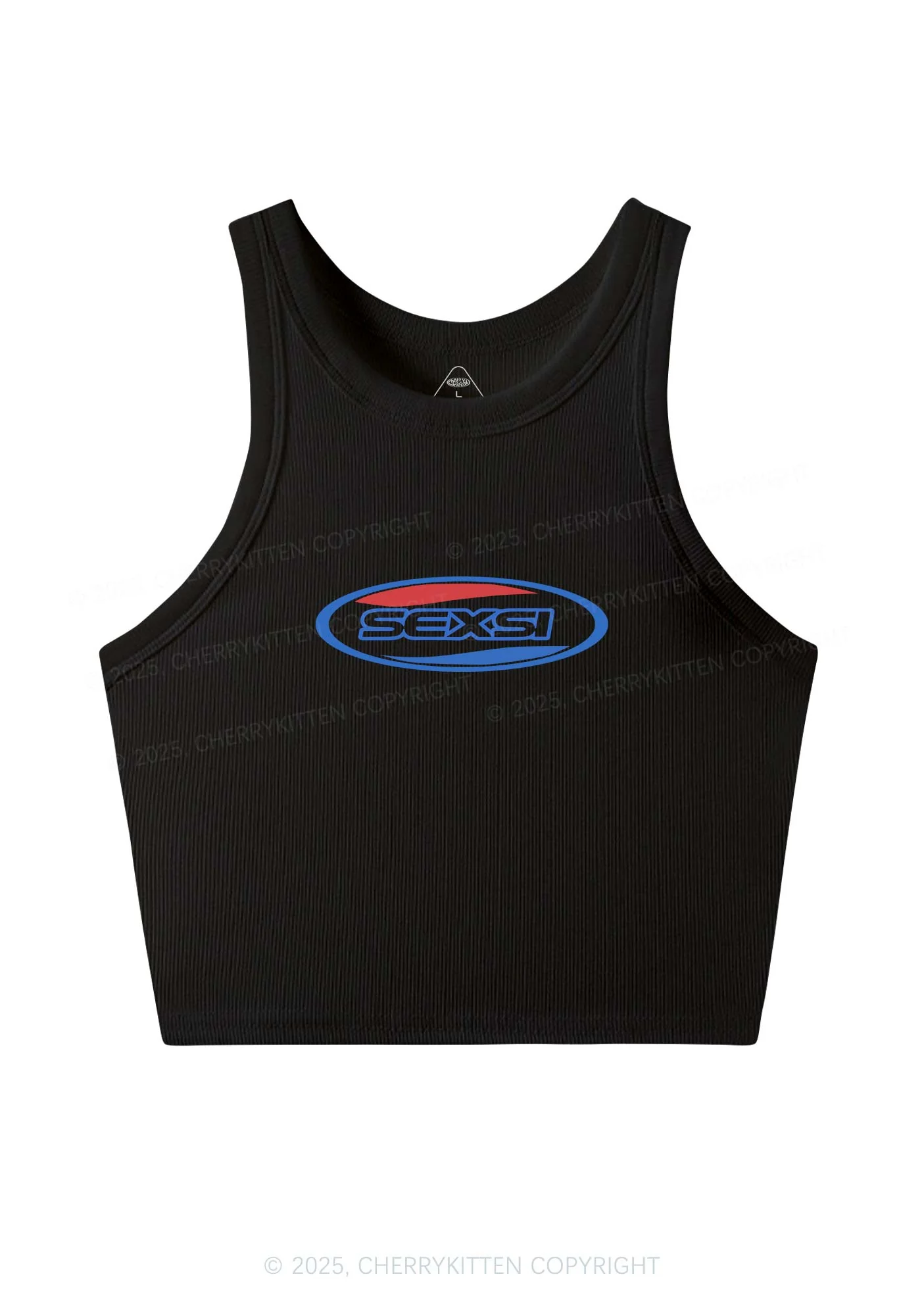 Sexsi Slogan Y2K Crop Tank Top Cherrykitten - Image 4
