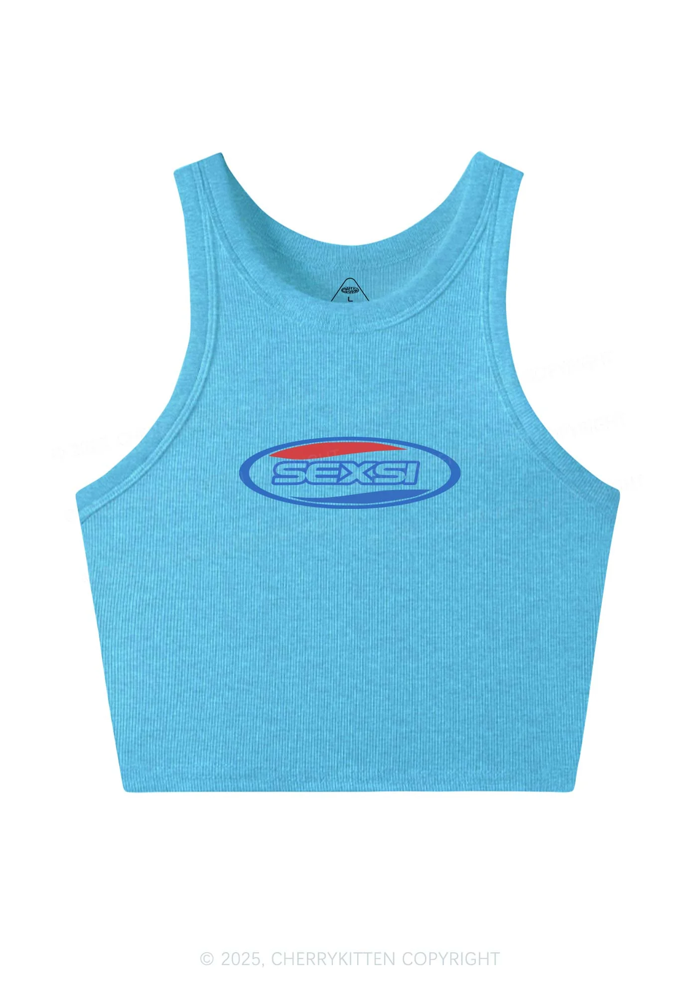 Sexsi Slogan Y2K Crop Tank Top Cherrykitten - Image 5