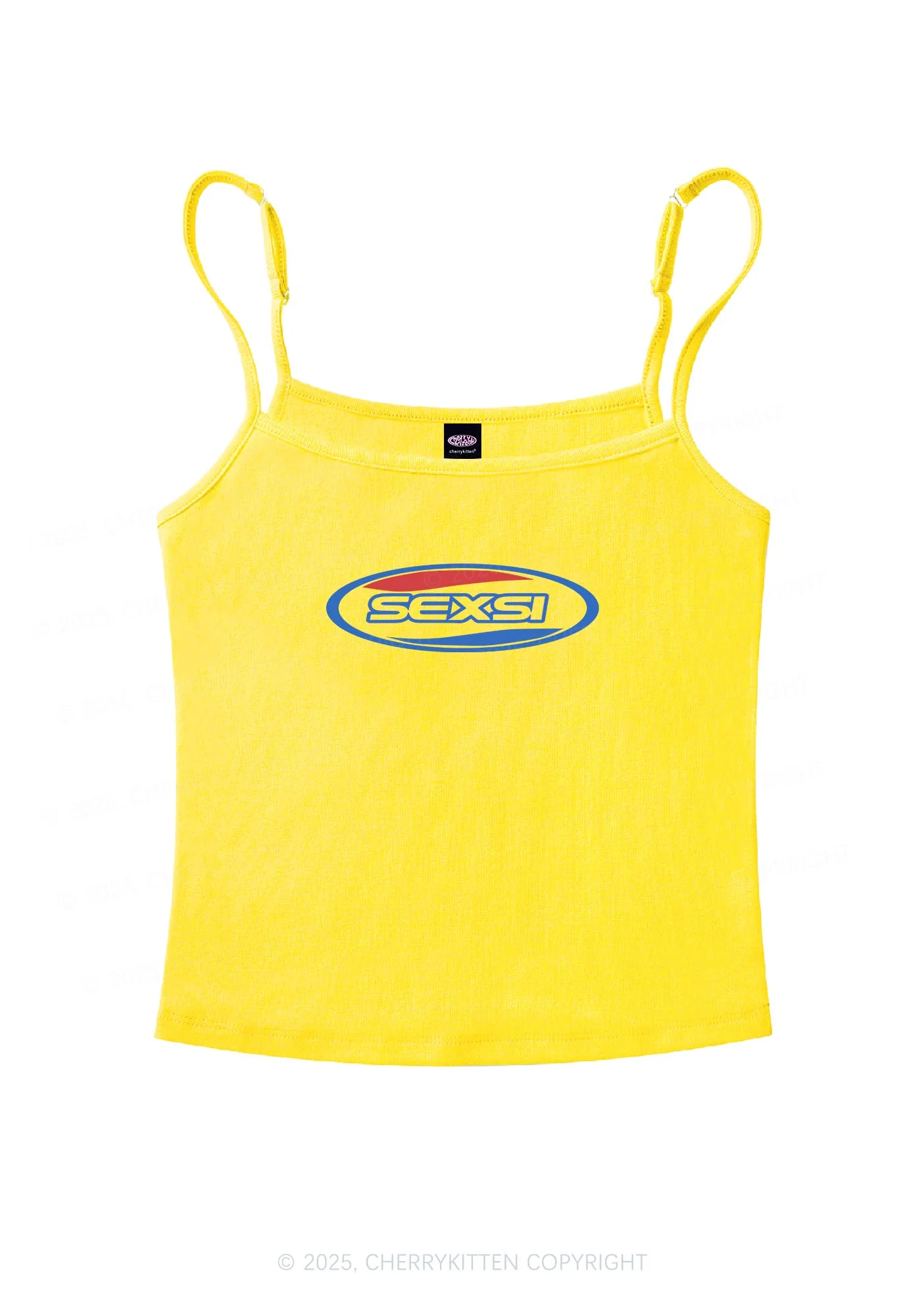 Sexsi Slogan Y2K Spaghetti Strap Cami Cherrykitten - Image 3