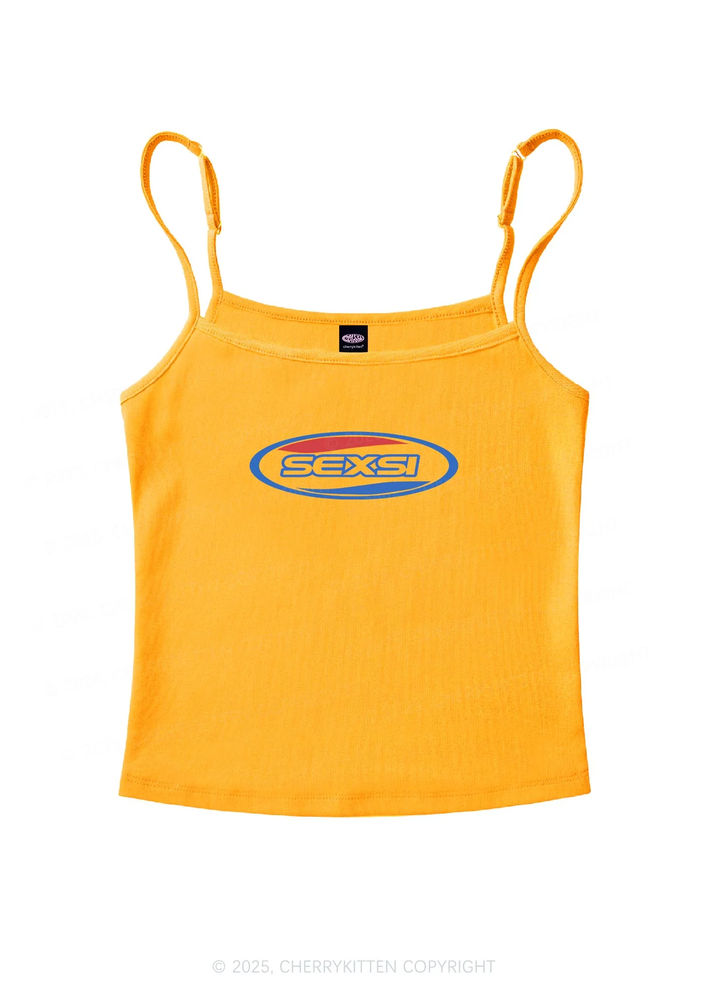 Sexsi Slogan Y2K Spaghetti Strap Cami Cherrykitten - Image 7