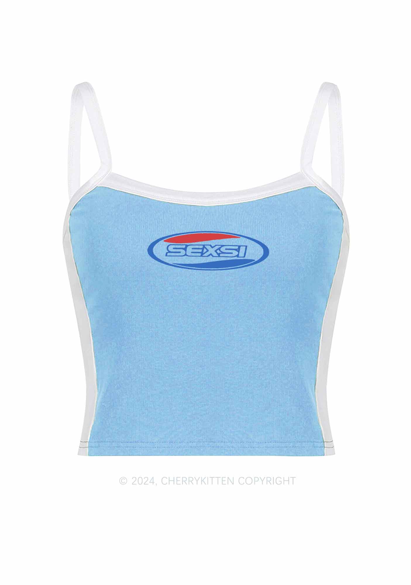 Sexsi Y2K Color Block Crop Cami Top Cherrykitten - Image 3