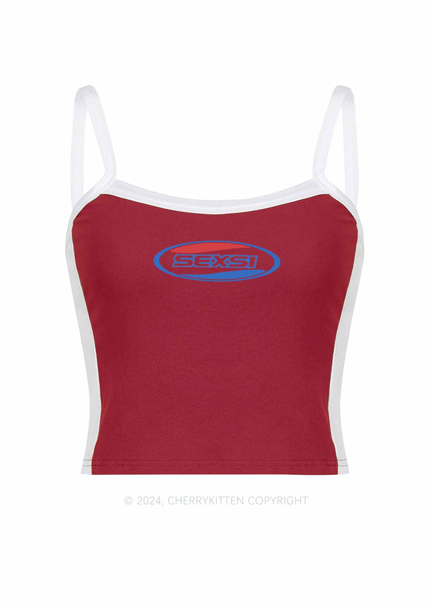 Sexsi Y2K Color Block Crop Cami Top Cherrykitten - Image 5