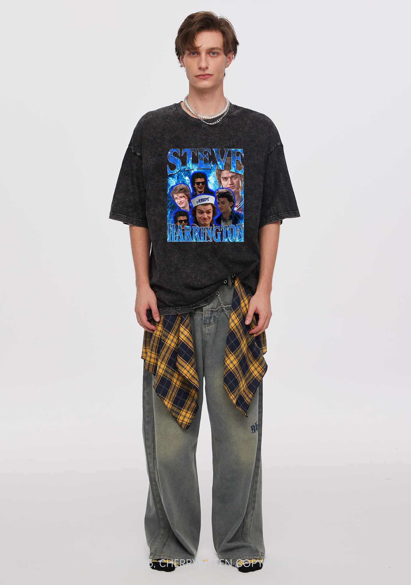 SH Blue Blaze Y2K Shirts Washed Tee Cherrykitten - Image 2