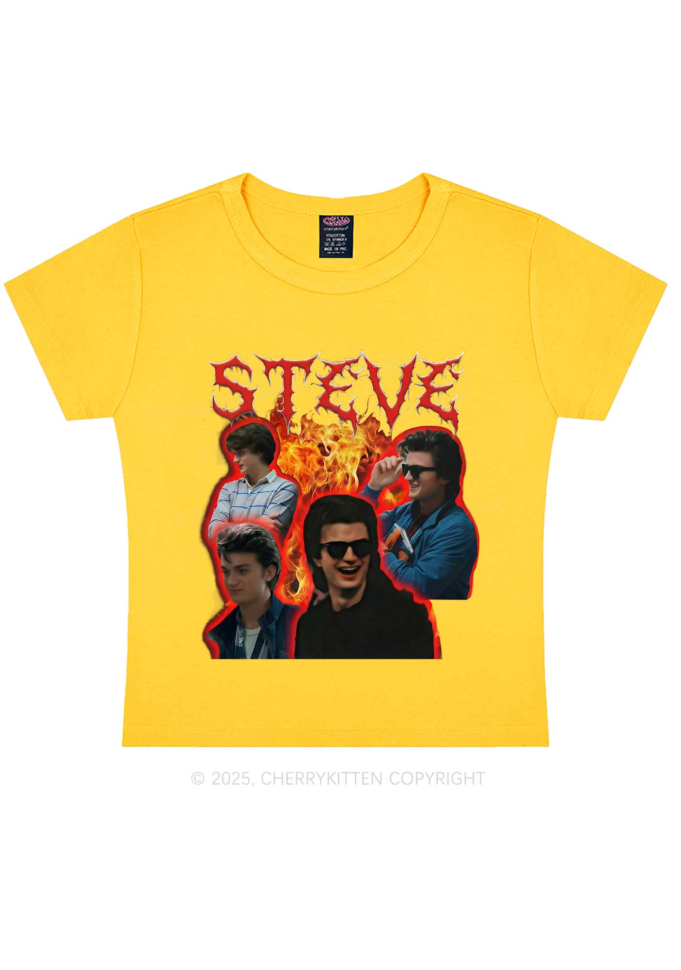 SH Flame Vibe Y2K Baby Tee Cherrykitten - Image 3