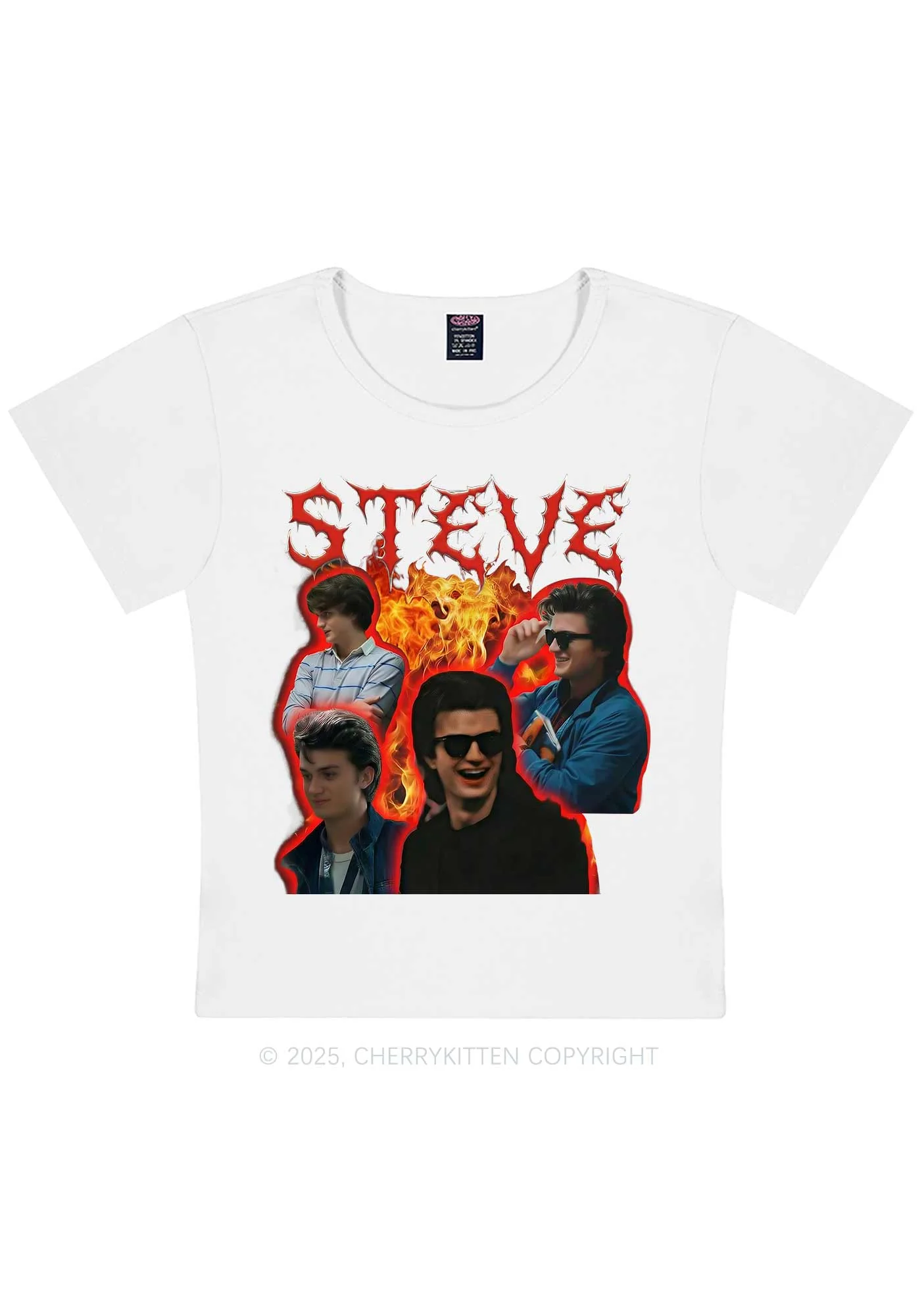 SH Flame Vibe Y2K Baby Tee Cherrykitten - Image 4