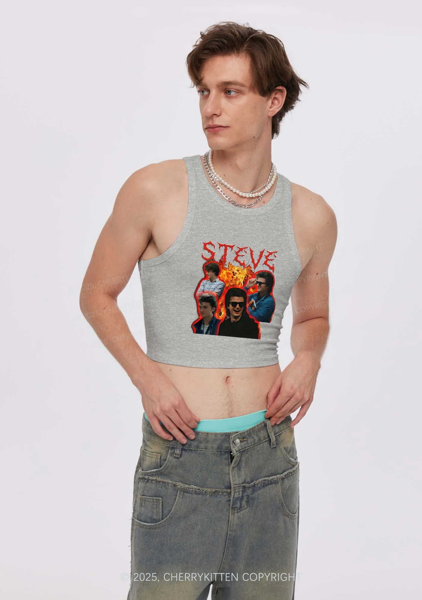 SH Flame Vibe Y2K Crop Tank Top Cherrykitten - Image 2