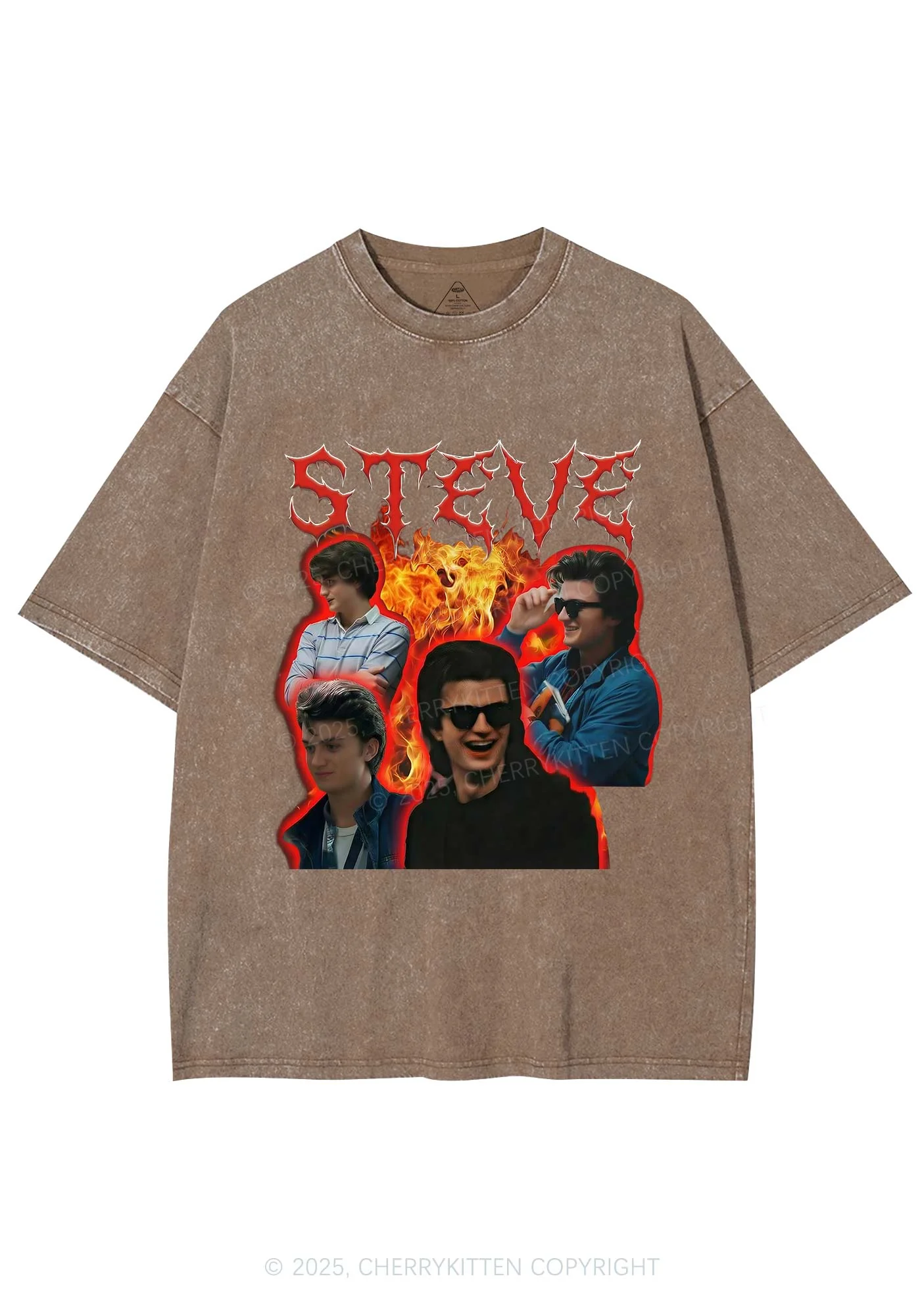 SH Flame Vibe Y2K Shirts Washed Tee Cherrykitten - Image 7