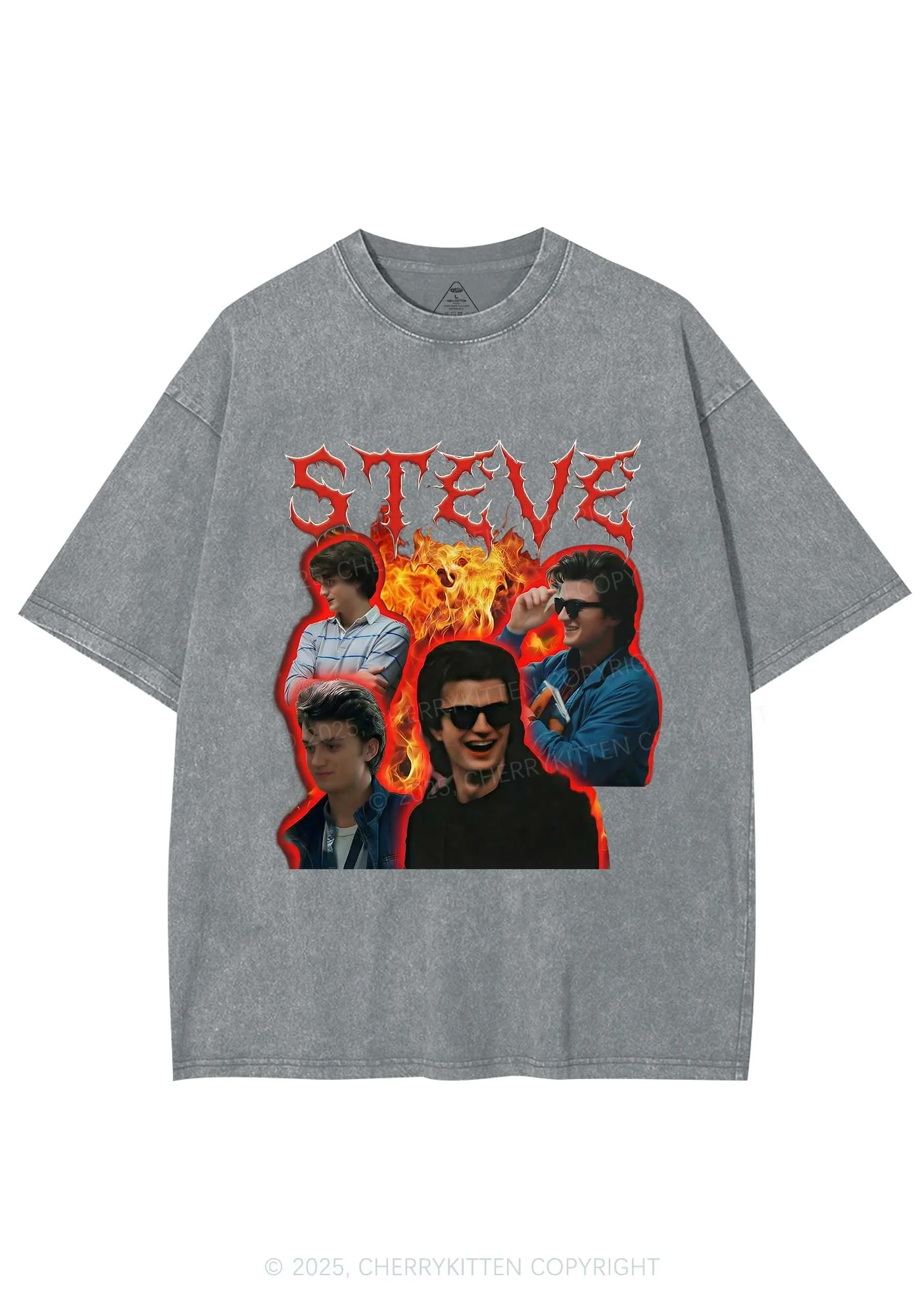 SH Flame Vibe Y2K Shirts Washed Tee Cherrykitten - Image 8