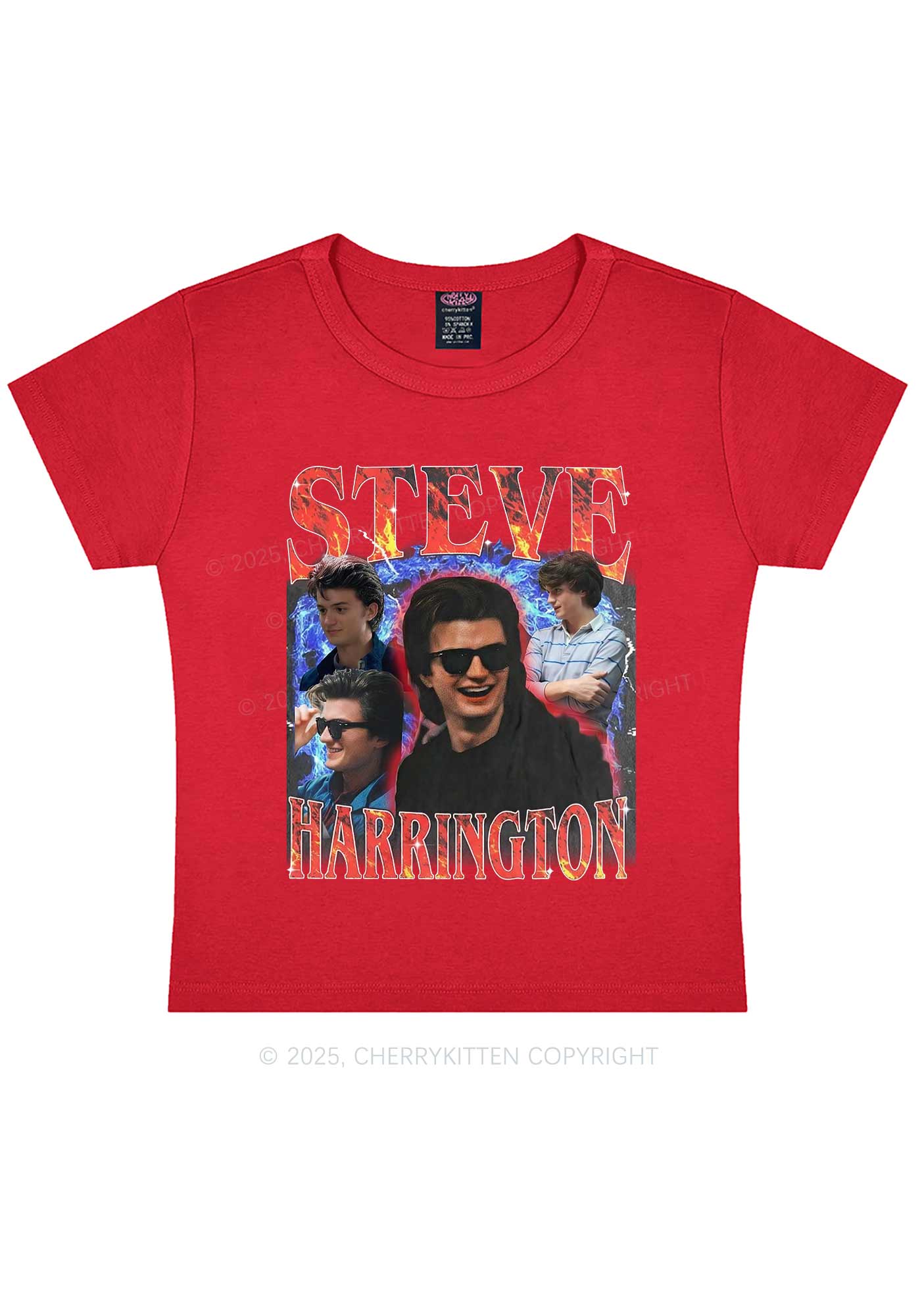 SH Red Blaze Y2K Baby Tee Cherrykitten - Image 7