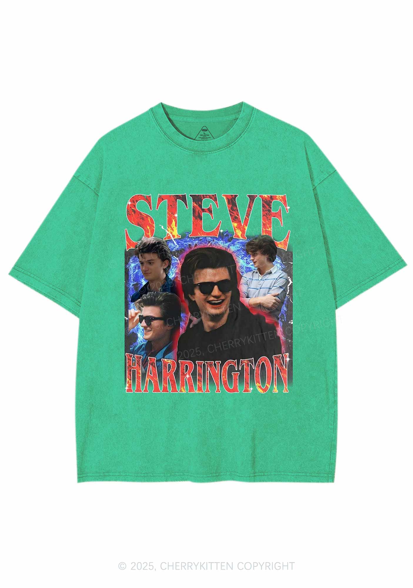 SH Red Blaze Y2K Shirts Washed Tee Cherrykitten - Image 6