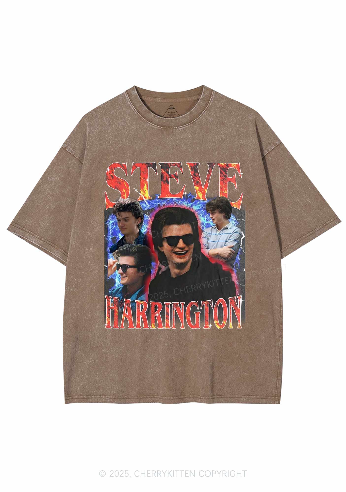 SH Red Blaze Y2K Shirts Washed Tee Cherrykitten - Image 8