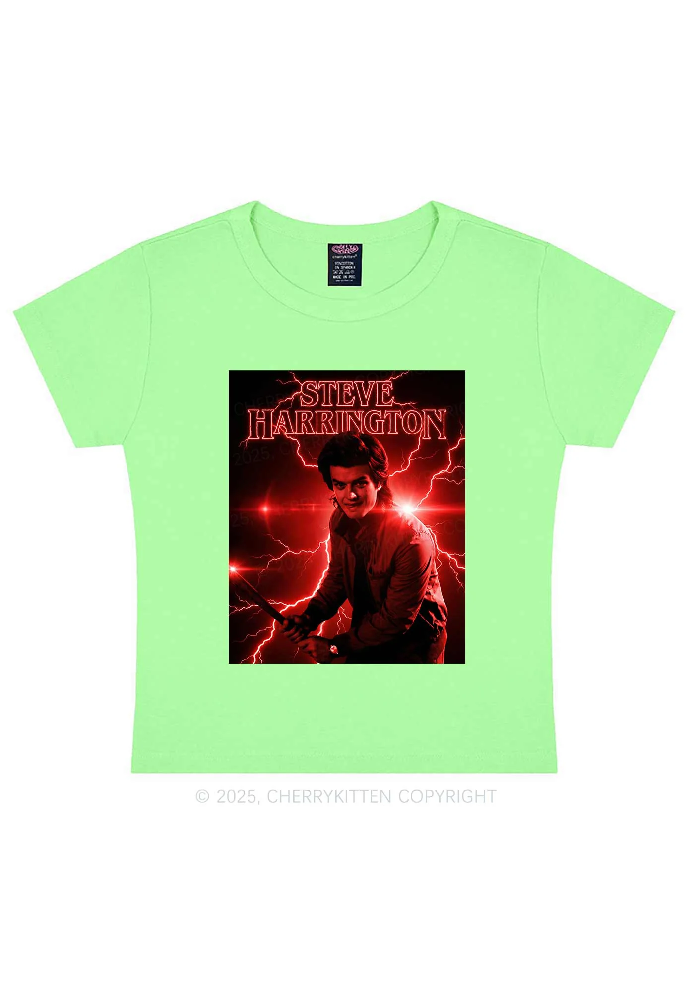 SH Red Lightning Y2K Baby Tee Cherrykitten - Image 12