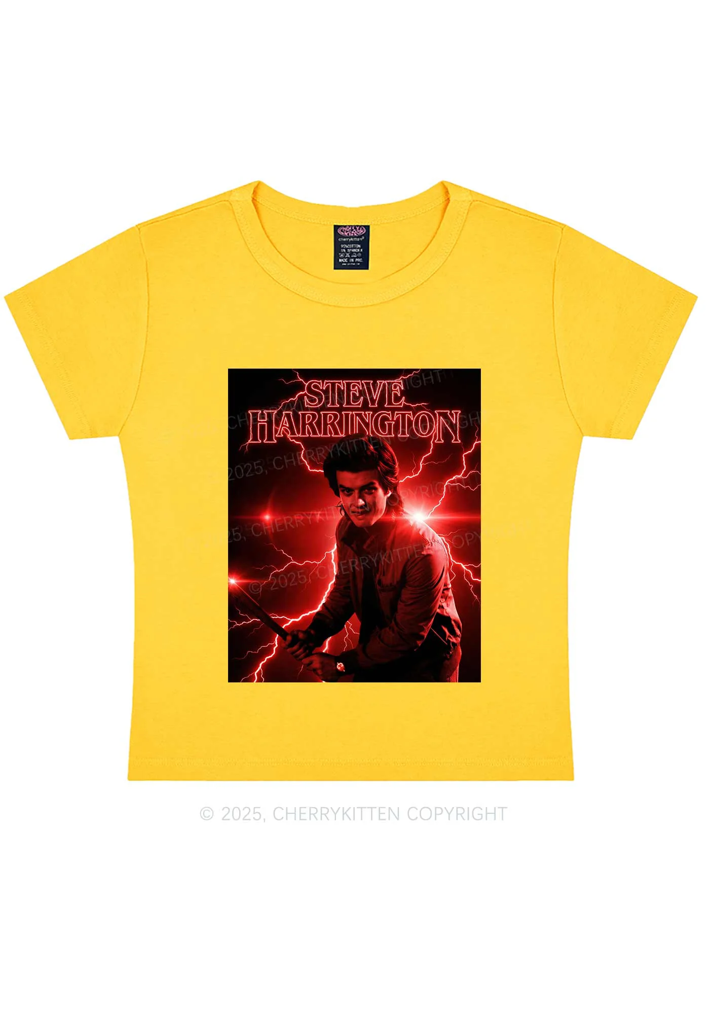 SH Red Lightning Y2K Baby Tee Cherrykitten - Image 3