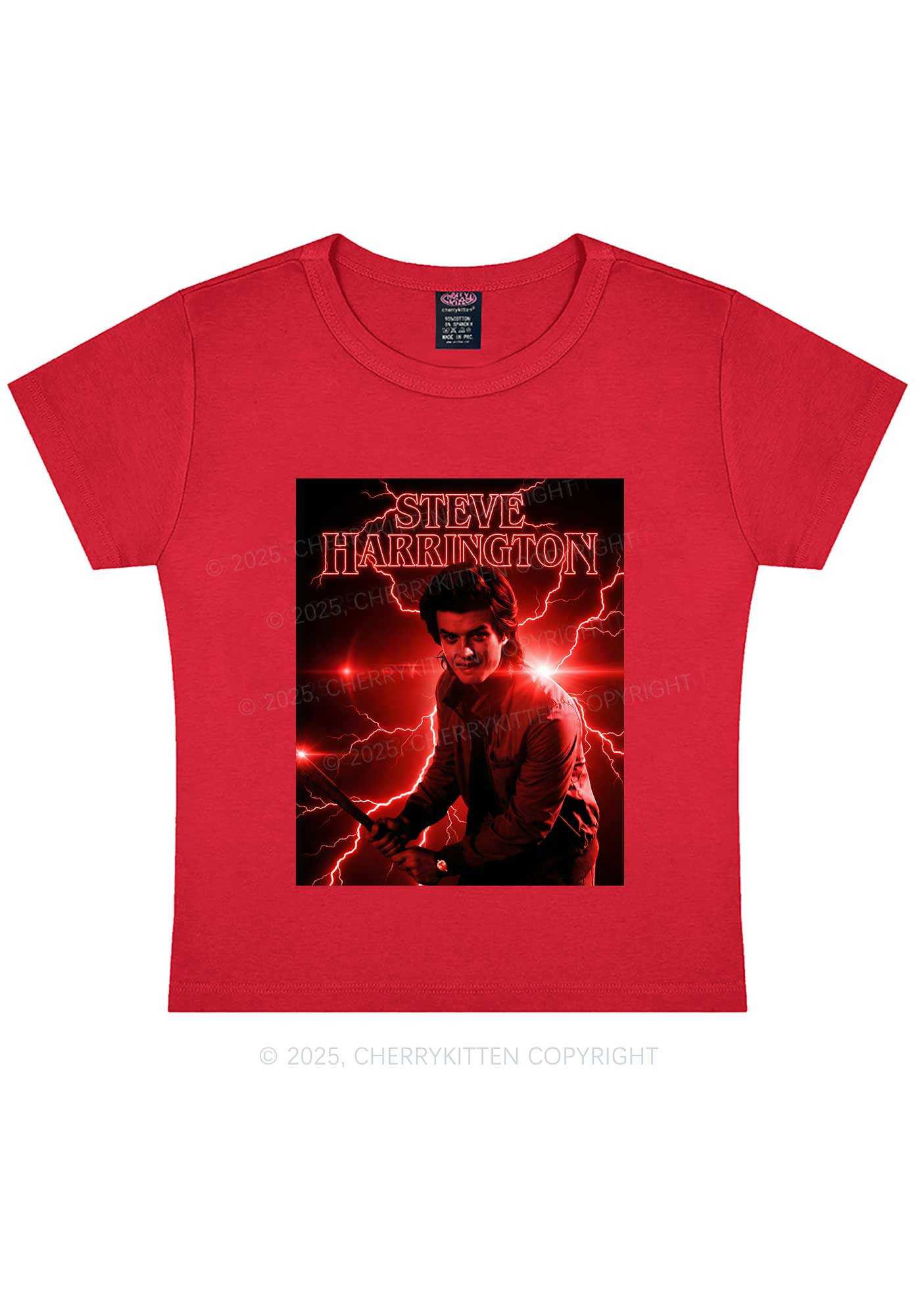 SH Red Lightning Y2K Baby Tee Cherrykitten - Image 5