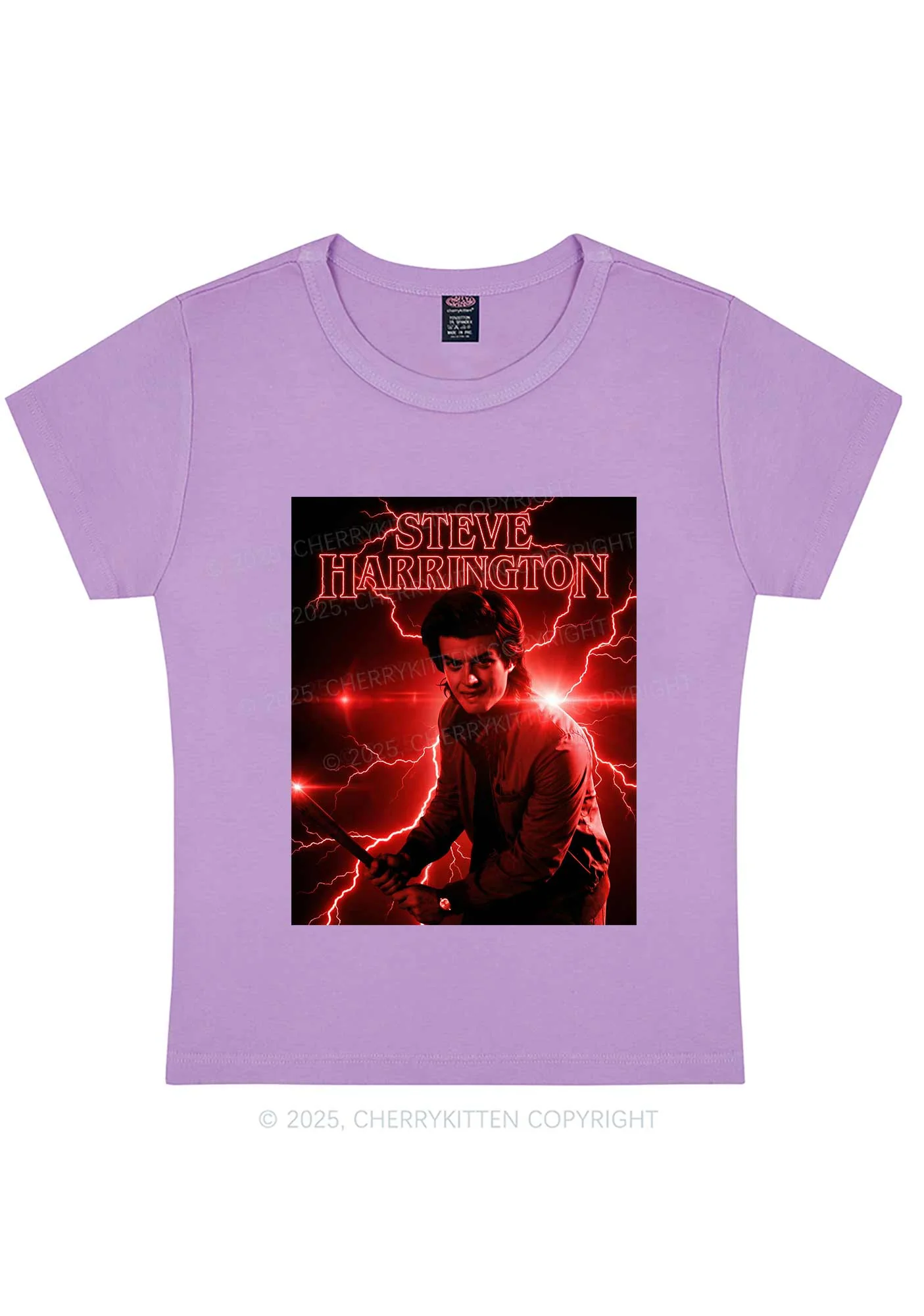 SH Red Lightning Y2K Baby Tee Cherrykitten - Image 6