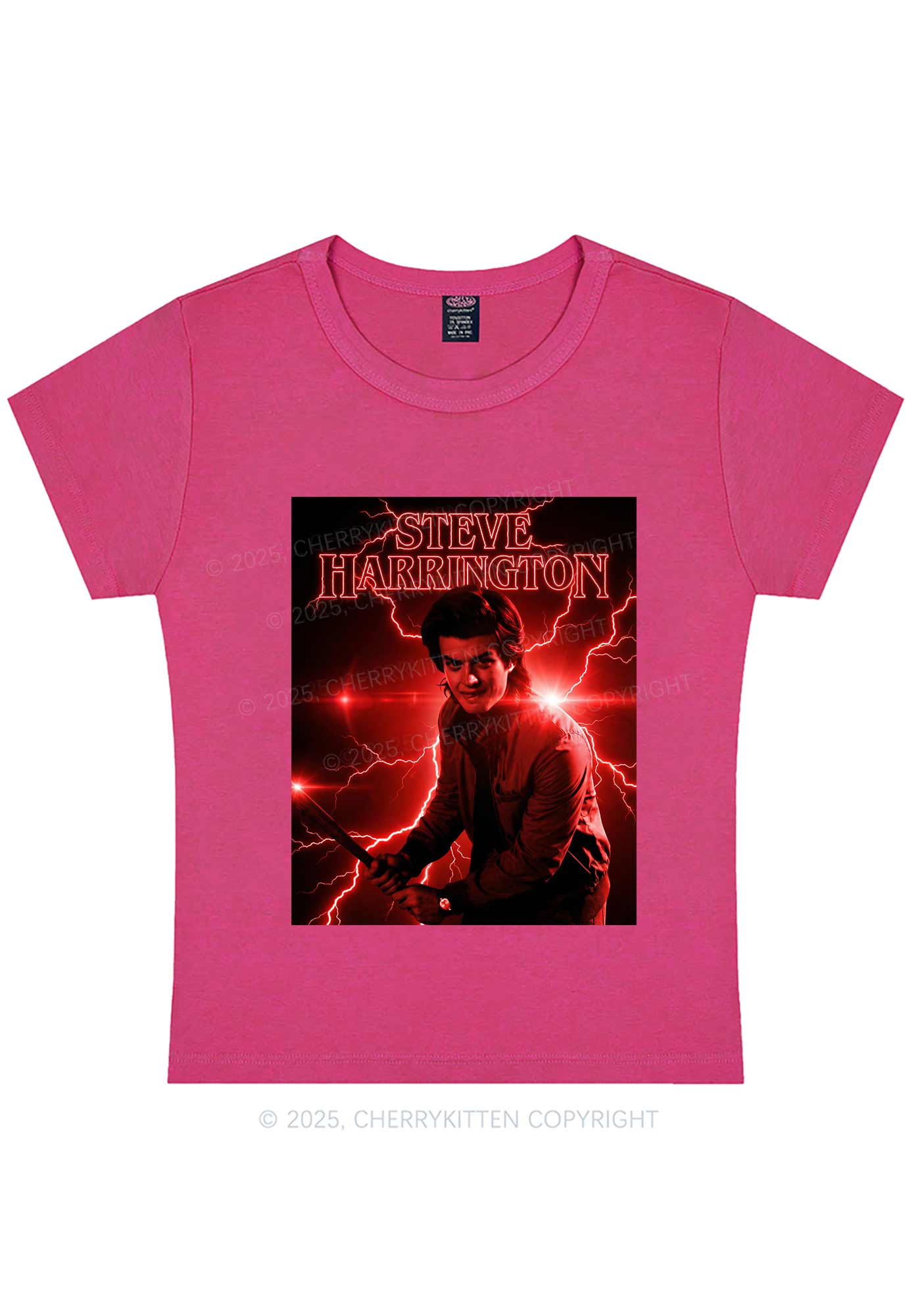 SH Red Lightning Y2K Baby Tee Cherrykitten - Image 7