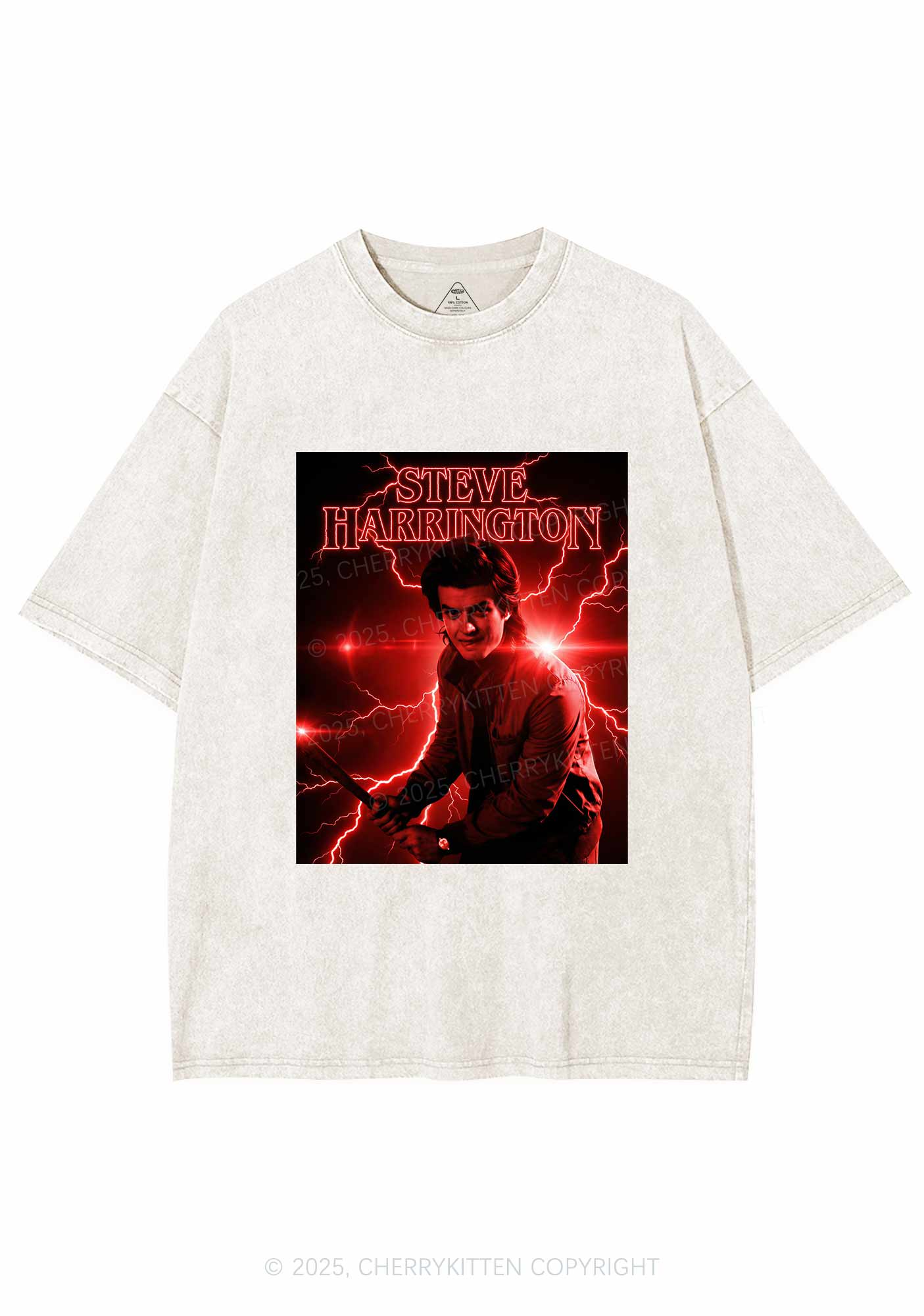 SH Red Lightning Y2K Shirts Washed Tee Cherrykitten - Image 6