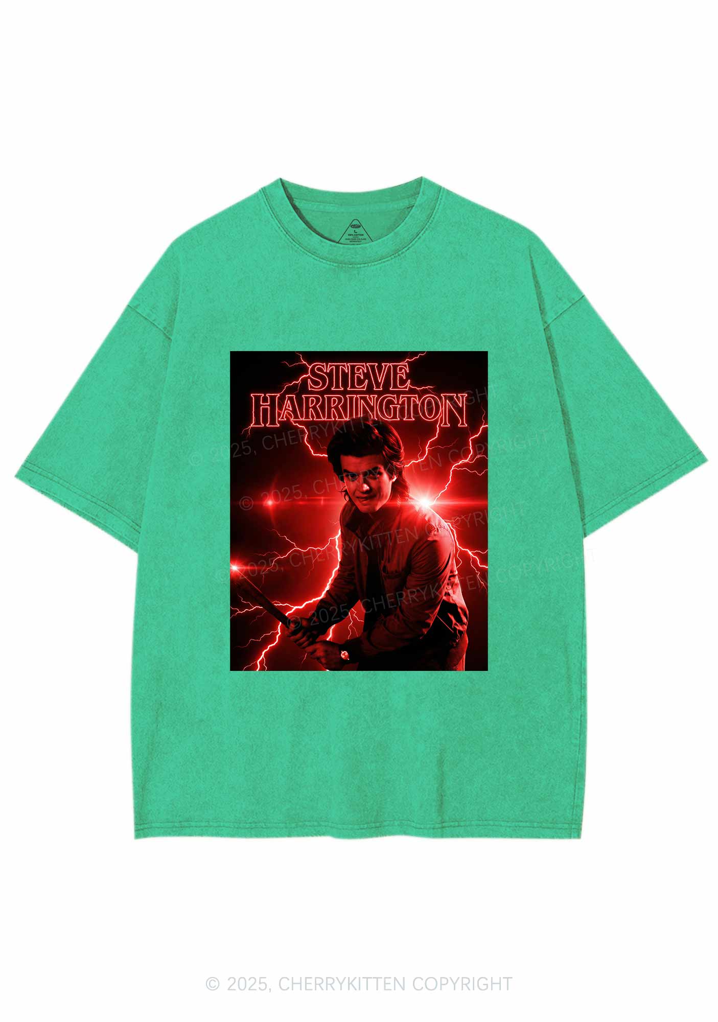 SH Red Lightning Y2K Shirts Washed Tee Cherrykitten - Image 7