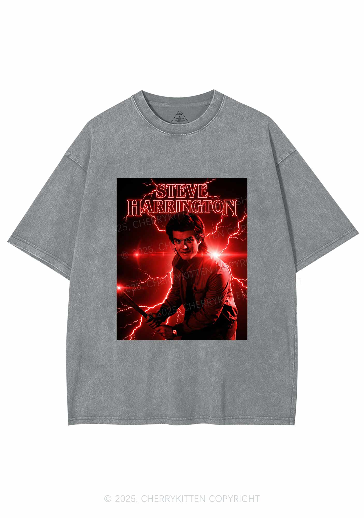 SH Red Lightning Y2K Shirts Washed Tee Cherrykitten - Image 8