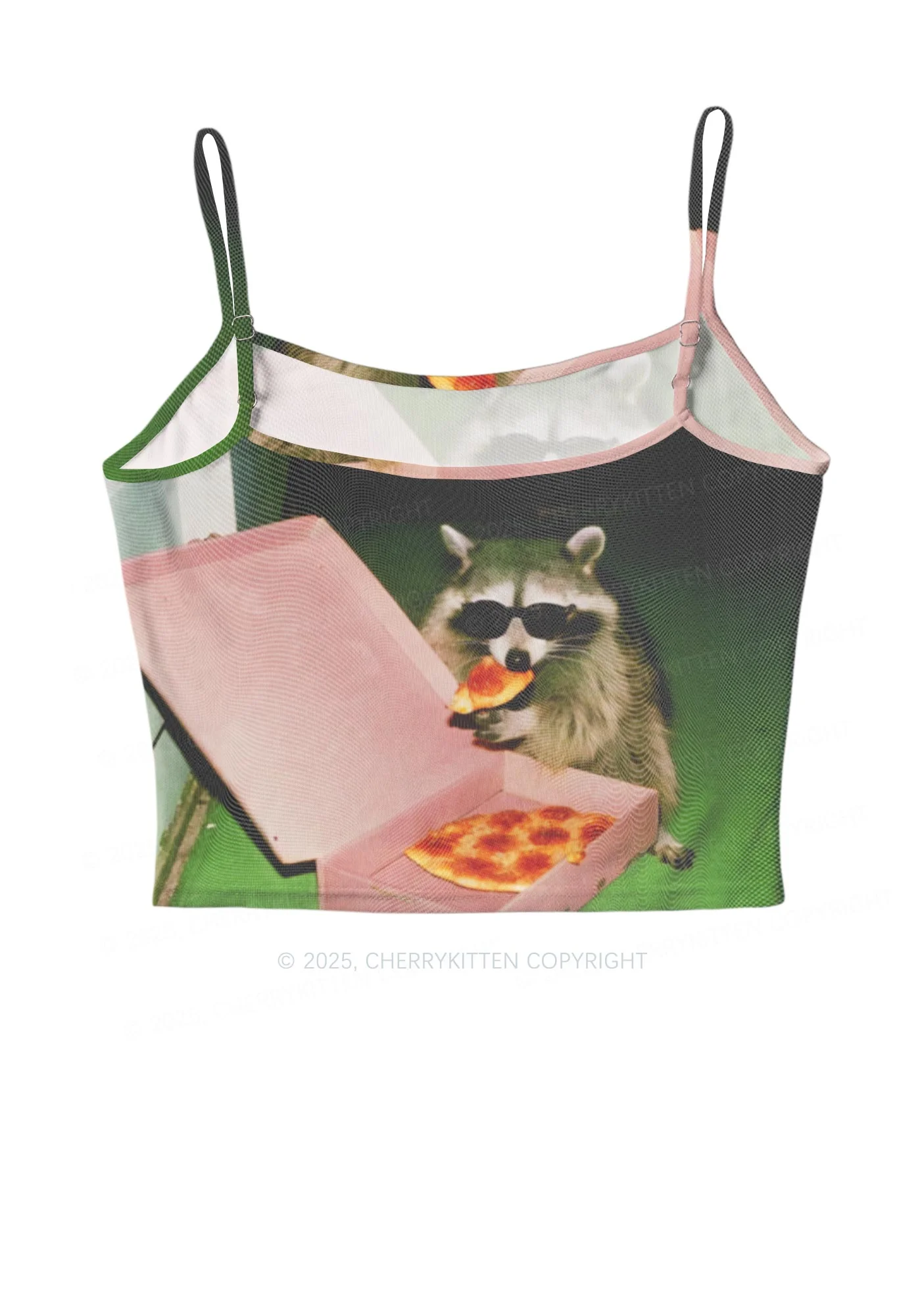 Shades Raccoon Pizza Y2K Mesh Cami Tank Cherrykitten - Image 3