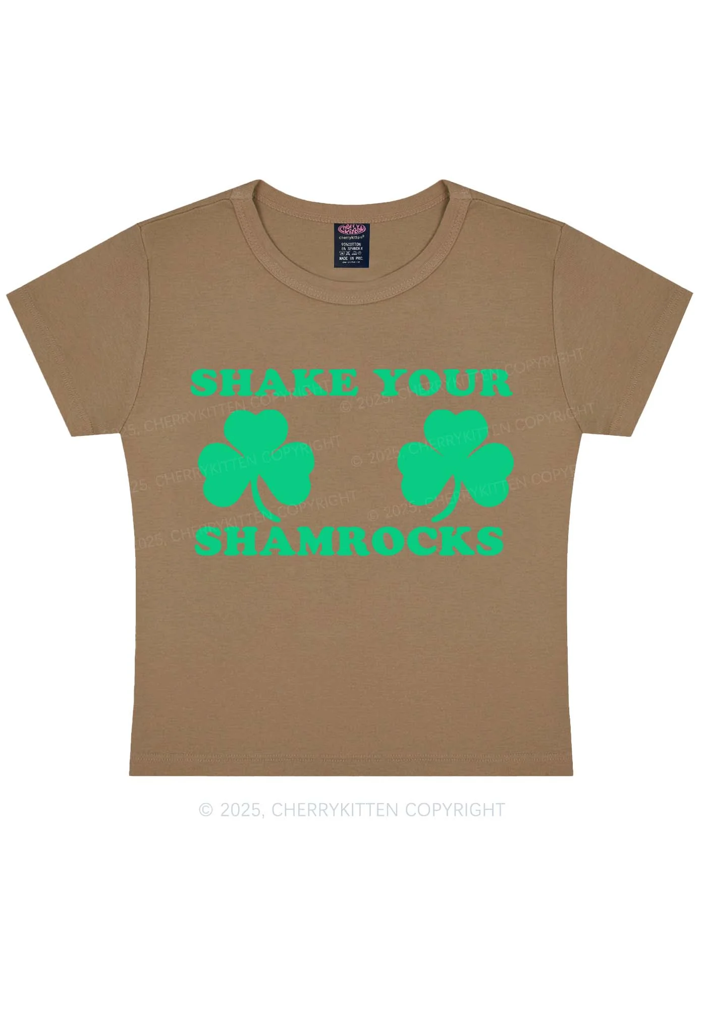 Shake Your Shamrocks St Patricks Y2K Baby Tee Cherrykitten - Image 10