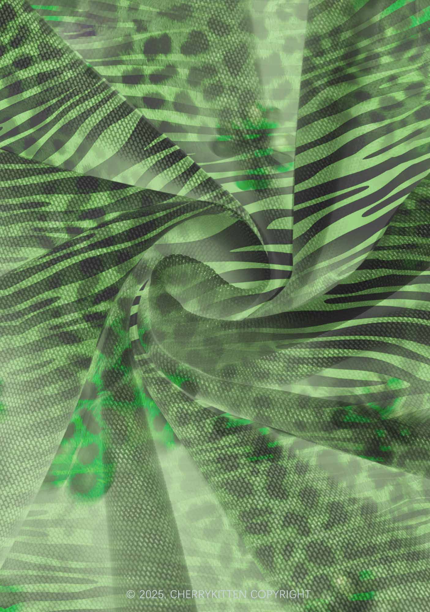 Shamrock Green Leopard St Patricks Y2K Print Mini Layered Skirt Cherrykitten - Image 3