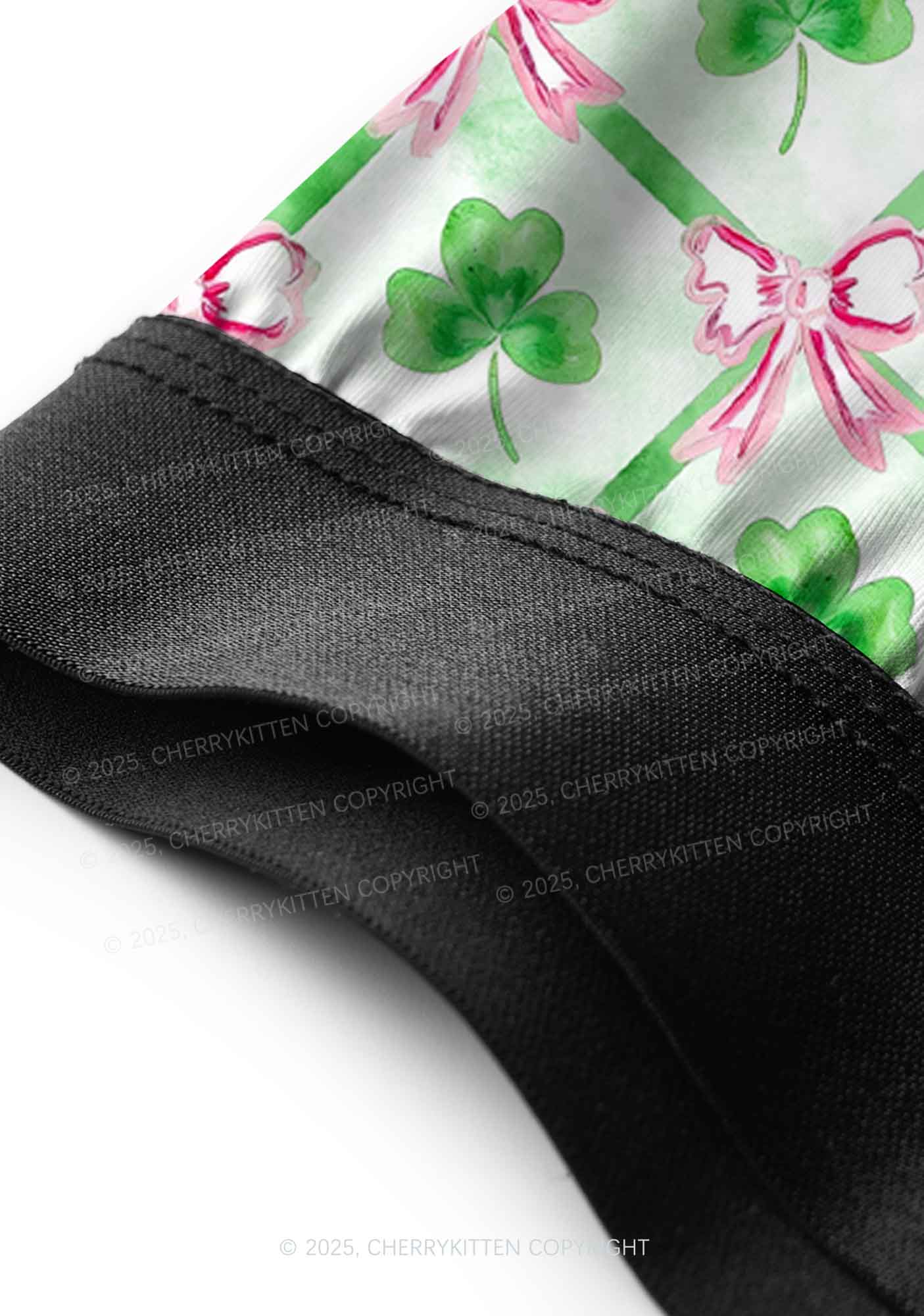 Shamrock Pink Bows St Patricks Y2K Print Men Boxer Briefs Cherrykitten - Image 5